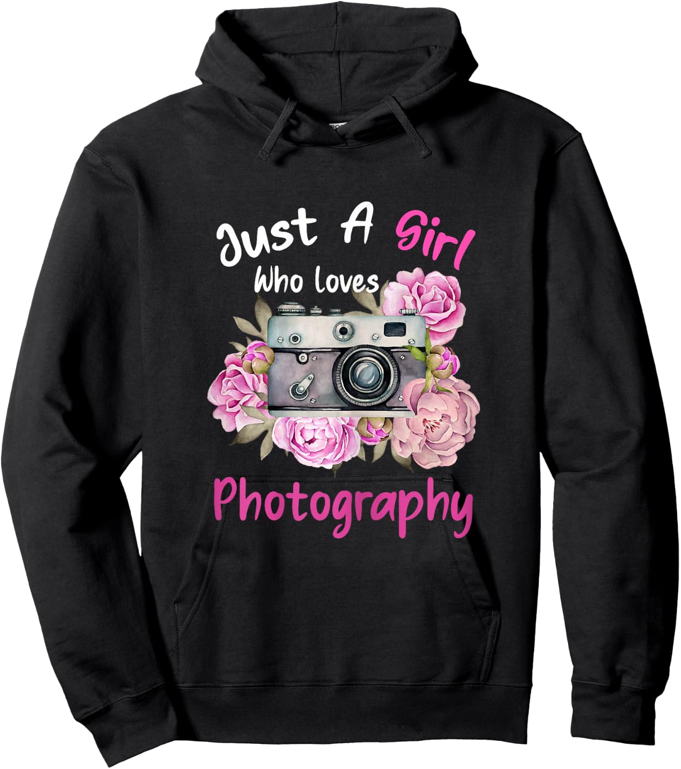 Just A Girl Who Loves Photography Photographer Hoodie - Hoodie | Black