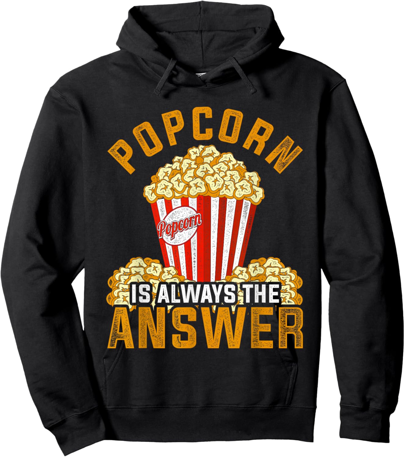 Popcorn Lover Funny Movies Snack Gift Popcorn Hoodie - Hoodie | Black