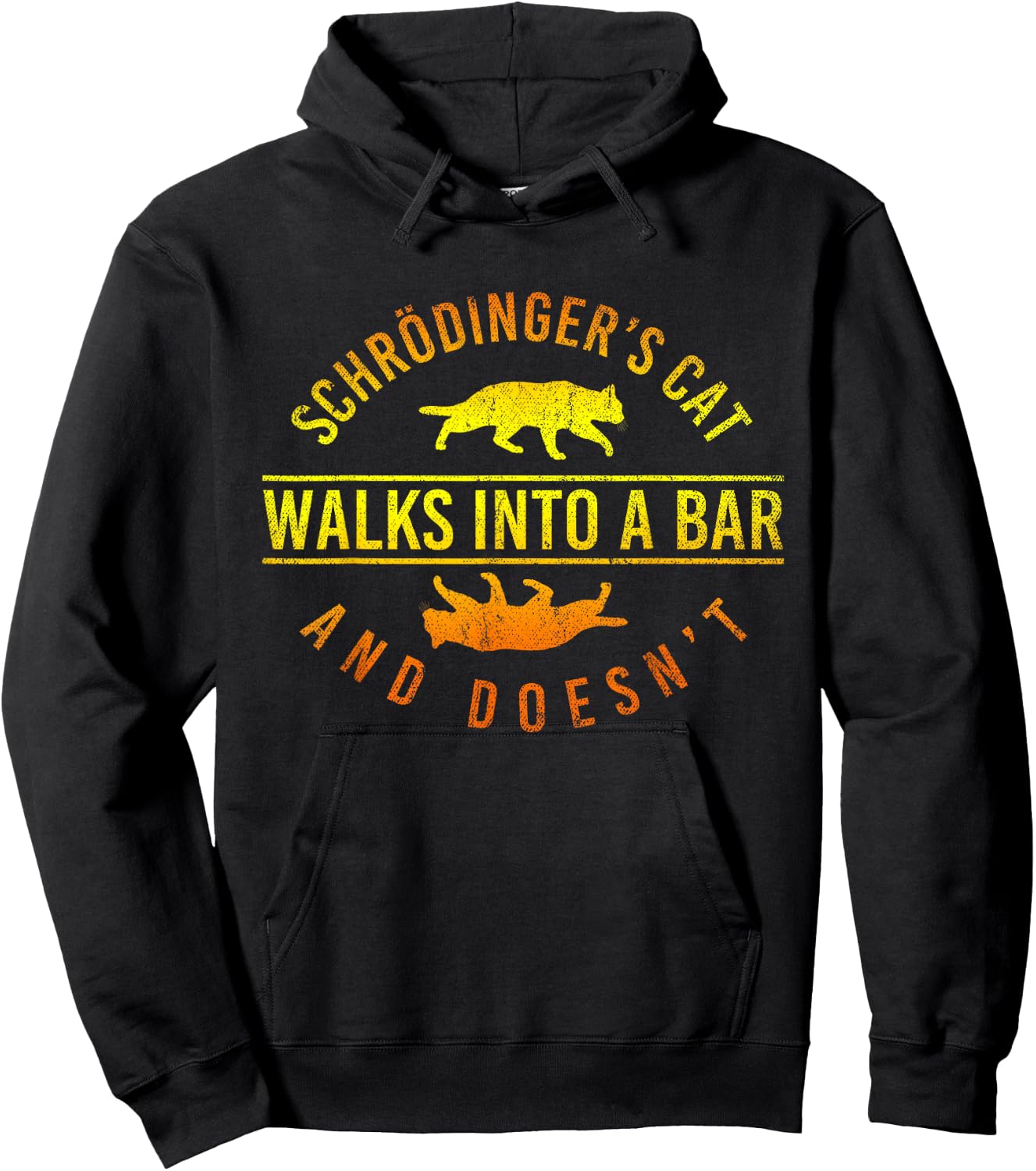 Schrödinger's Cat Comes to a Bar and Not Physics Hoodie - Hoodie | Black