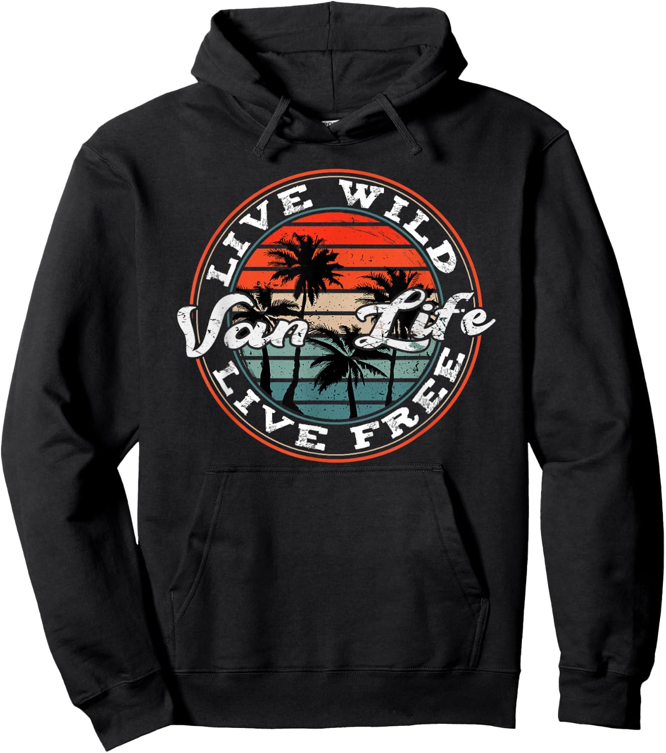 Retro Vintage Van Life Dwellers Vanlife Nomads Hoodie - Hoodie | Black