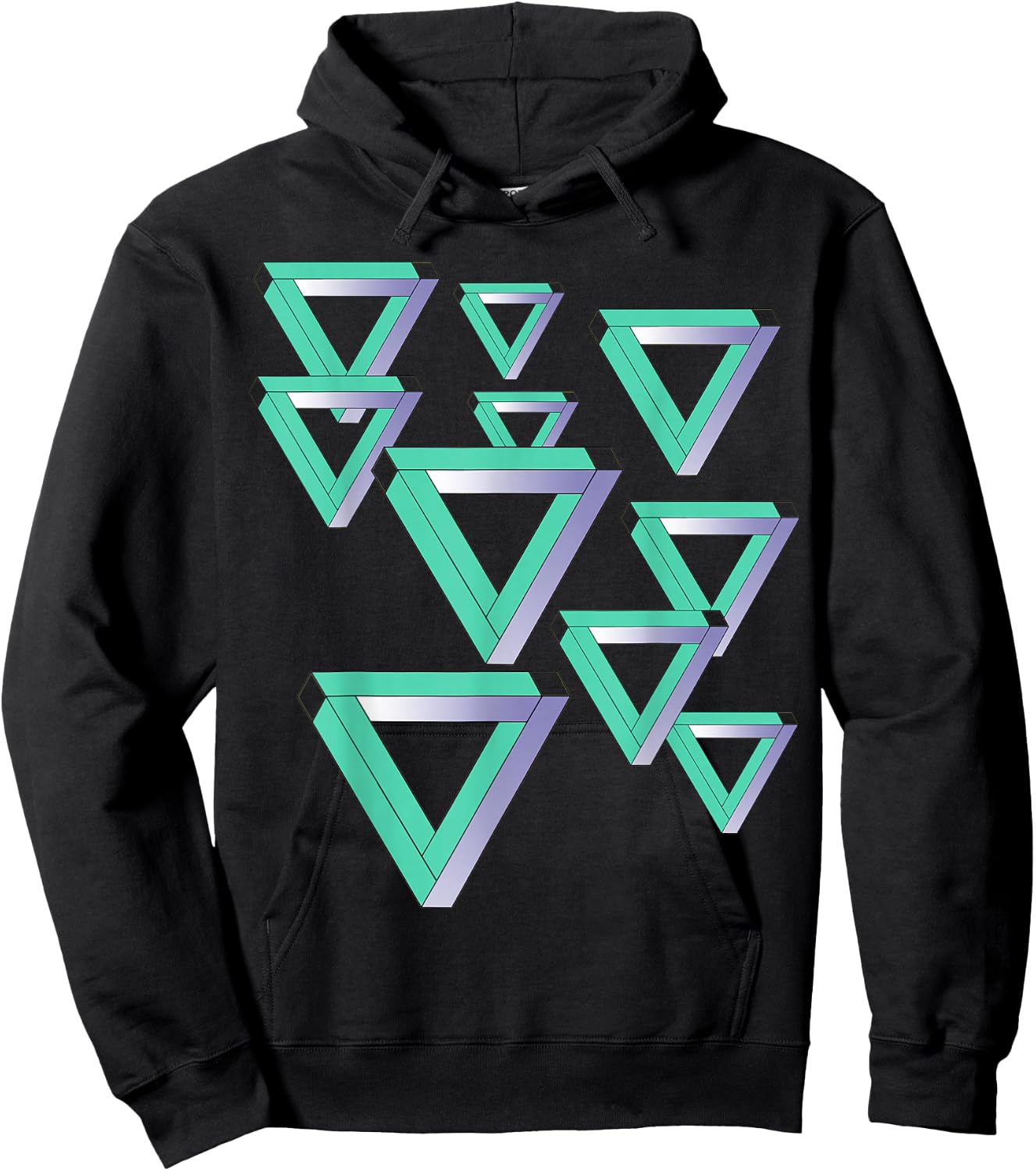 Funny Sheldon Nerdy Penrose Triangles Optical Illusion Geek Hoodie - Hoodie | Black