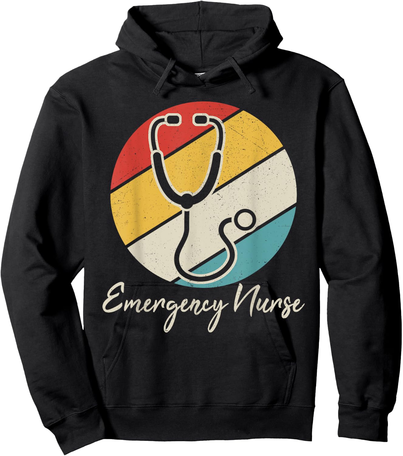Retro Emergency Room Nurse Er Nursing Graduation Hoodie - Hoodie | Black