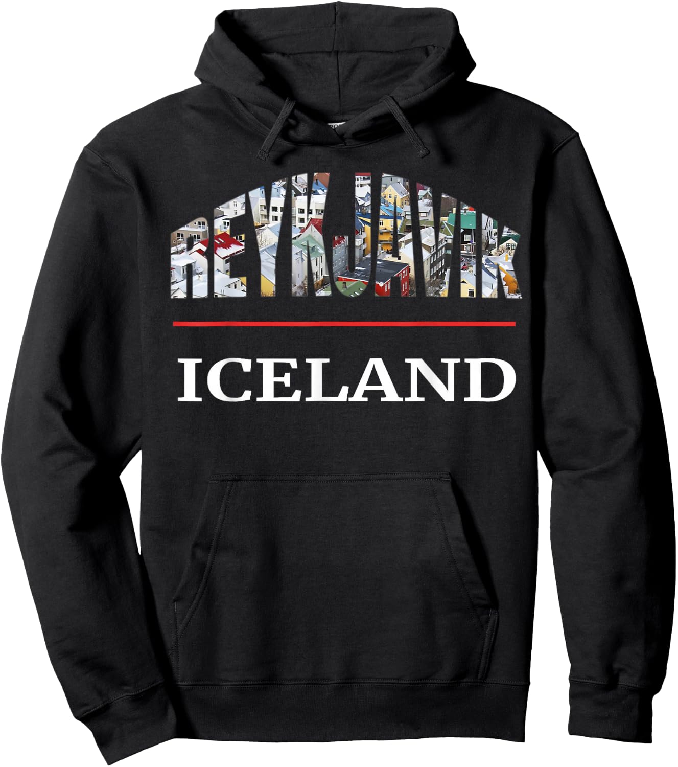 Reykjavik Iceland Travel Souvenir City Photography Hoodie - Hoodie | Black