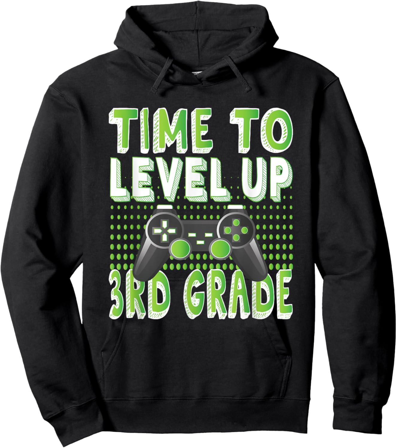 Time To Level Up 3rd Grade Kids Video Game Theme Party Hoodie - Hoodie | Black