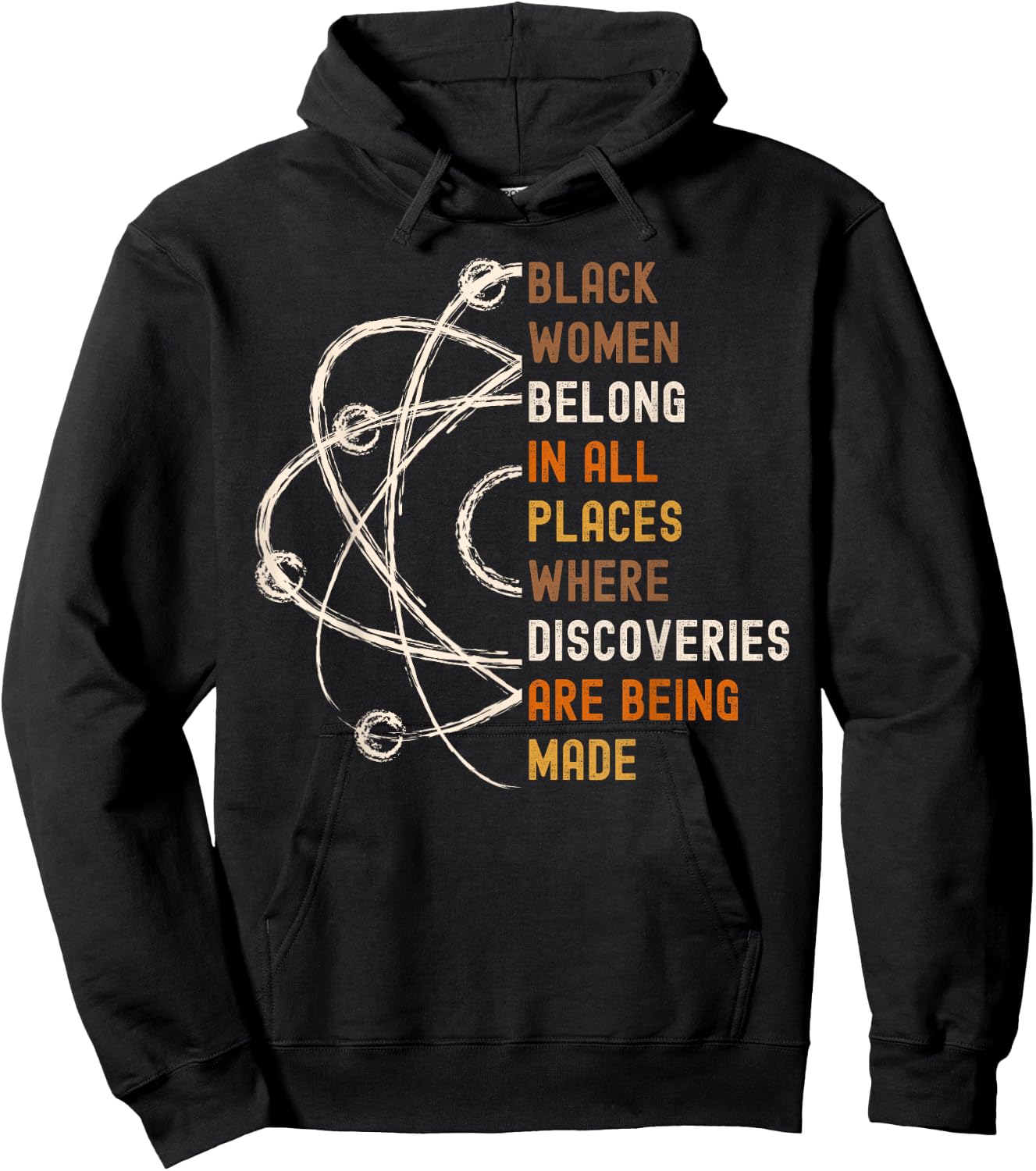 Black Women in Science, Girls in STEM Math, African Melanin Hoodie - Hoodie | Black