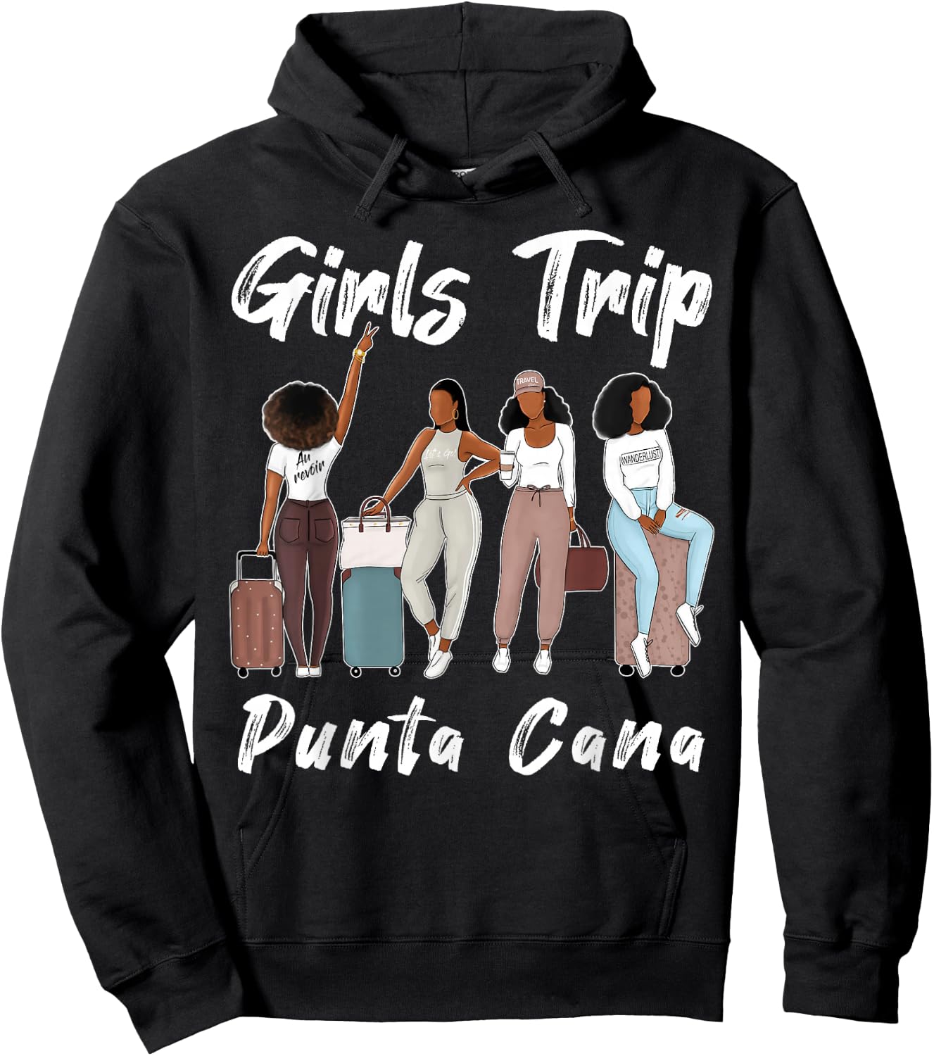Punta Cana Girls Trip 2026 Funny Best Friends Summer Holiday Hoodie - Hoodie | Black