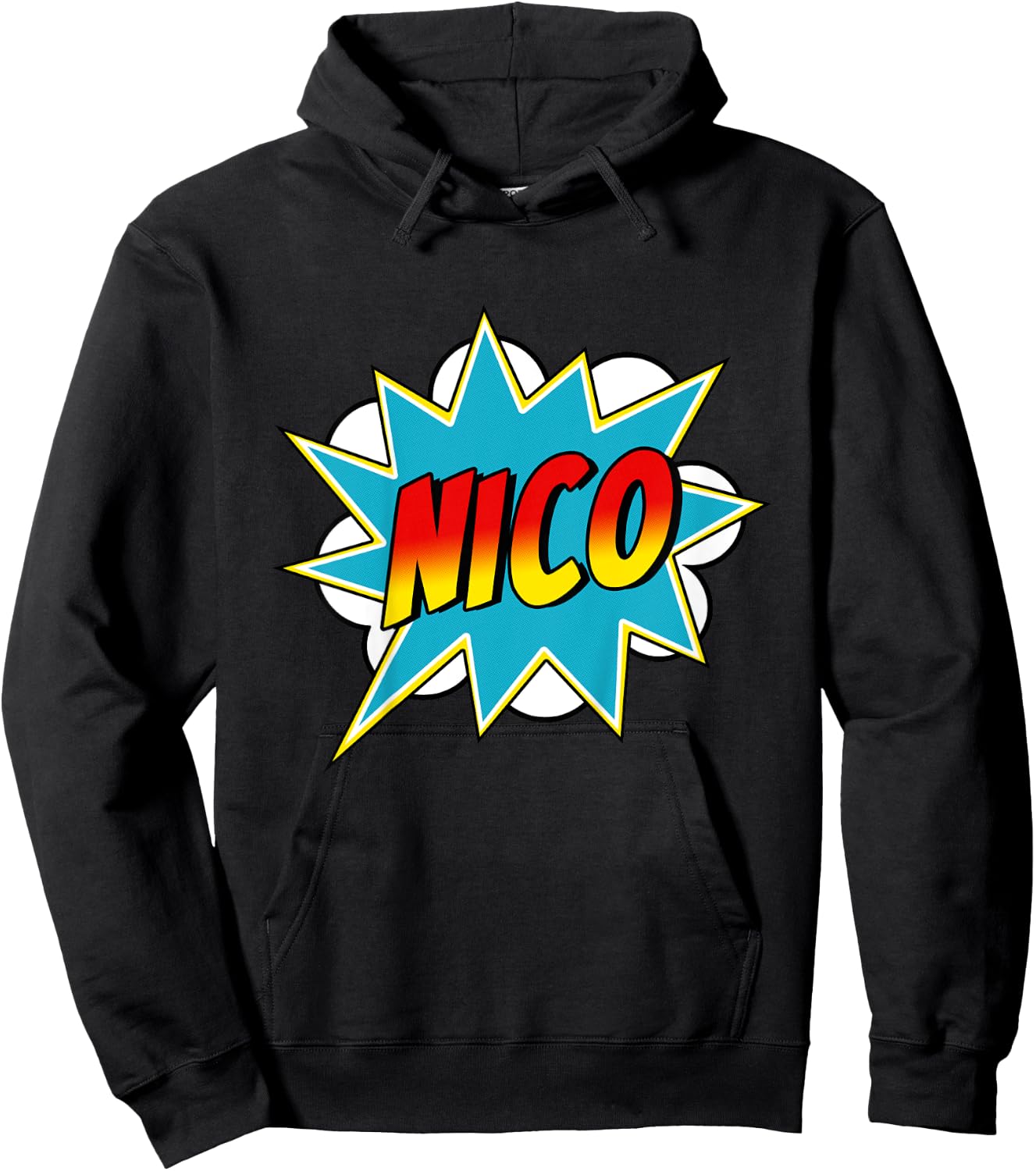 Kids Boys Nico Name Comic Book Superhero Hoodie - Hoodie | Black