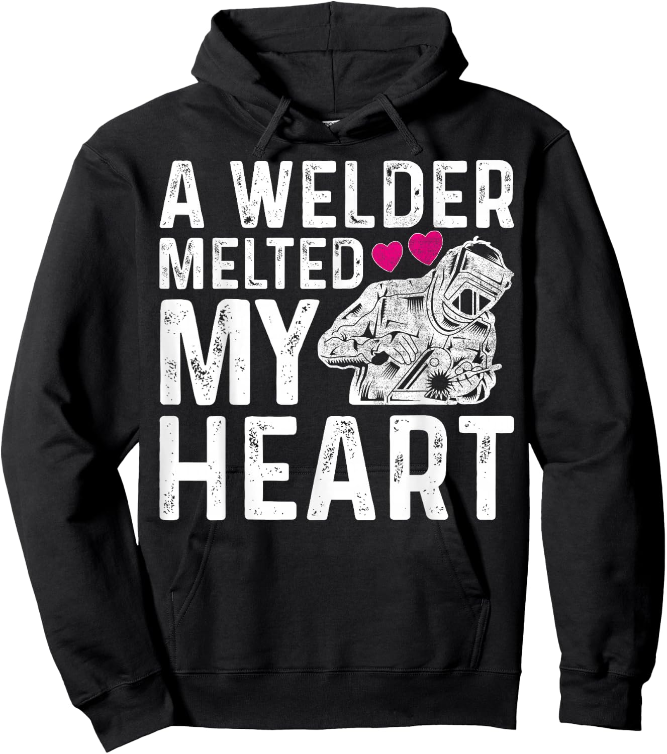 A Welder Melted My Heart Outfit For Wife Girlfriend Hoodie - Hoodie | Black