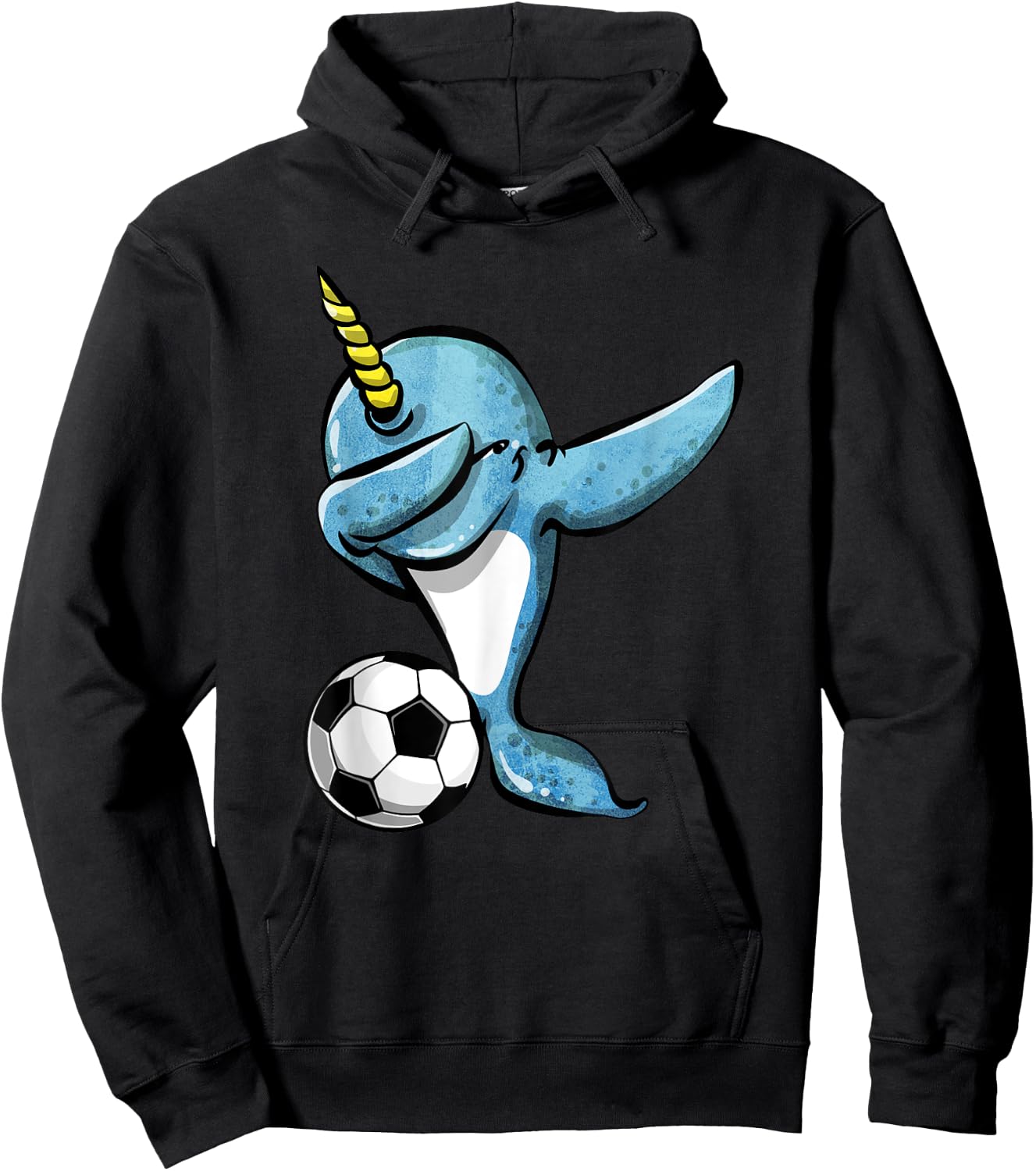 Dabbing Narwhal - Soccer Lovers Jersey Football Fans Sport Hoodie - Hoodie | Black