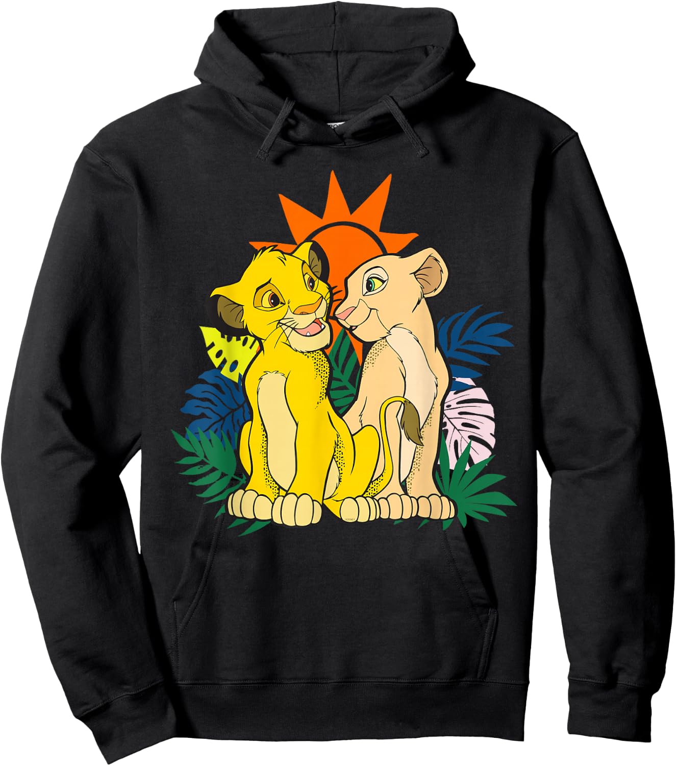 Disney The Lion King Young Simba and Nala Hoodie - Hoodie | Black