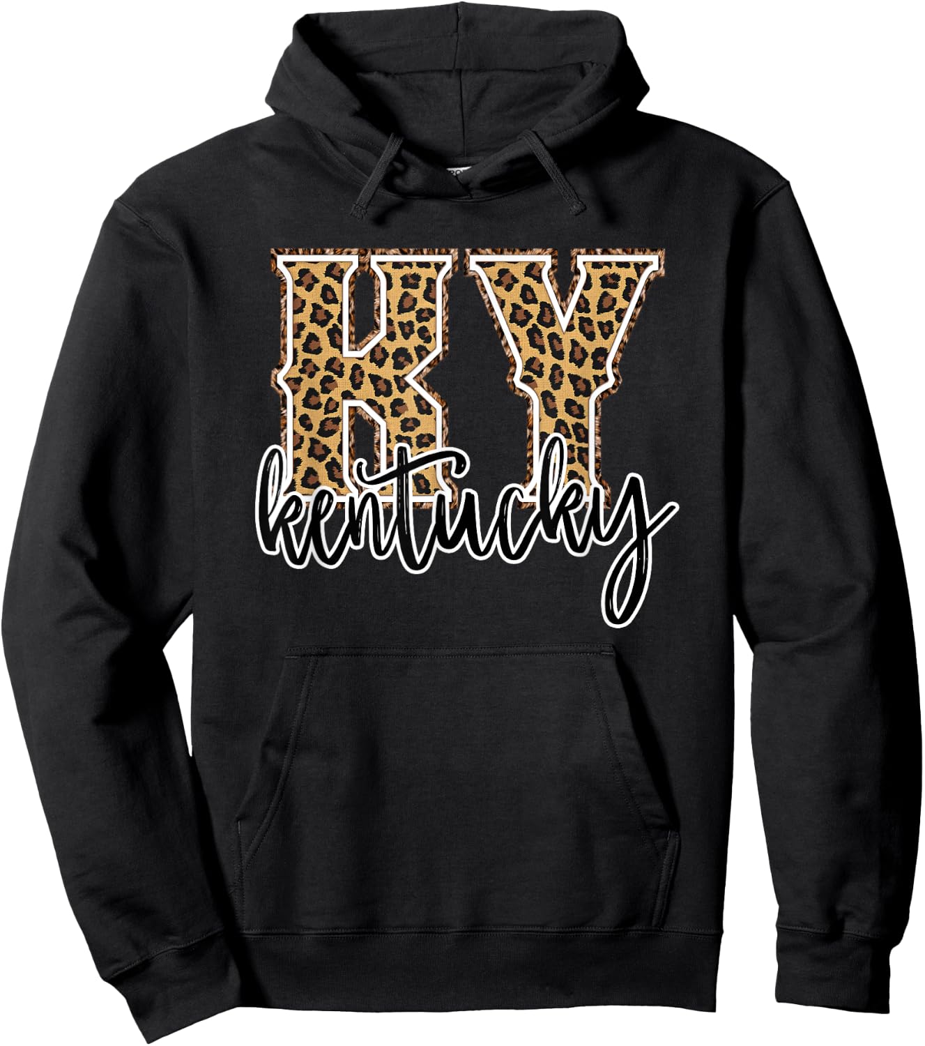 Kentucky State Women's Leopard The Bluegrass State Proud Hoodie - Hoodie | Black