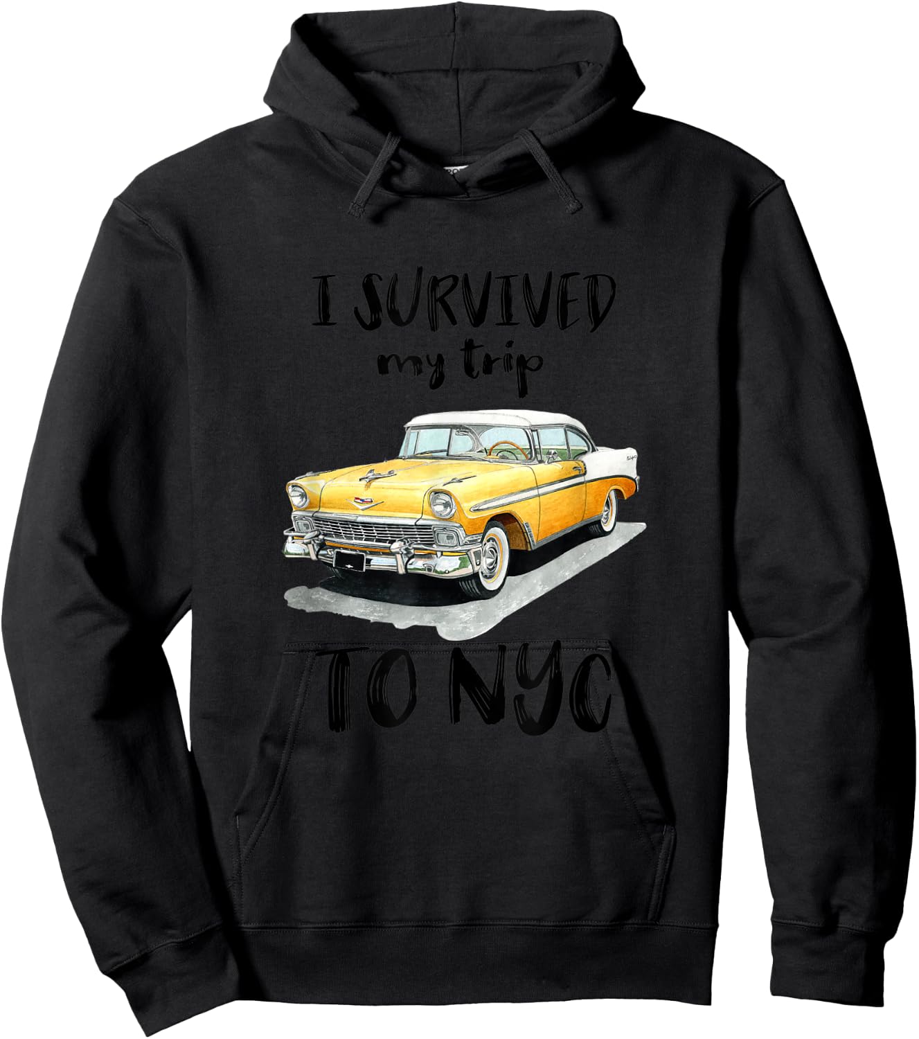I Survived My Trip To NYC Taxi New York City Hoodie - Hoodie | Black