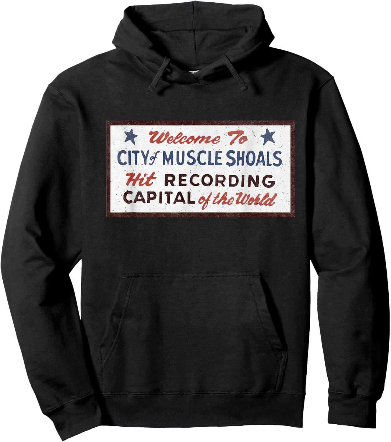 Muscle Shoals Alabama Sign Recording Capital Rock Graphic Hoodie - Hoodie | Black