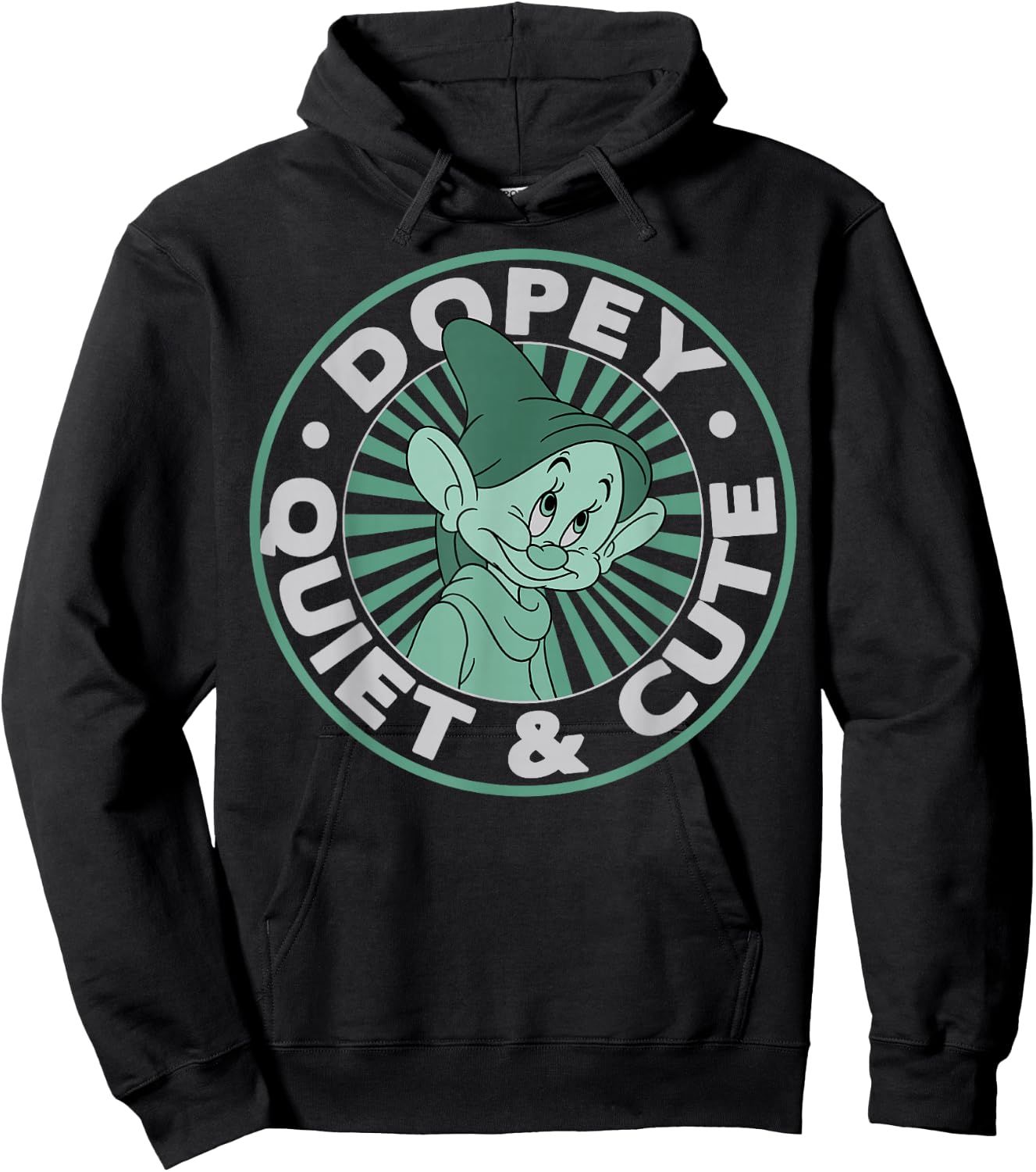 Disney Snow White Dopey Quiet & Cute Graphic Hoodie - Hoodie | Black