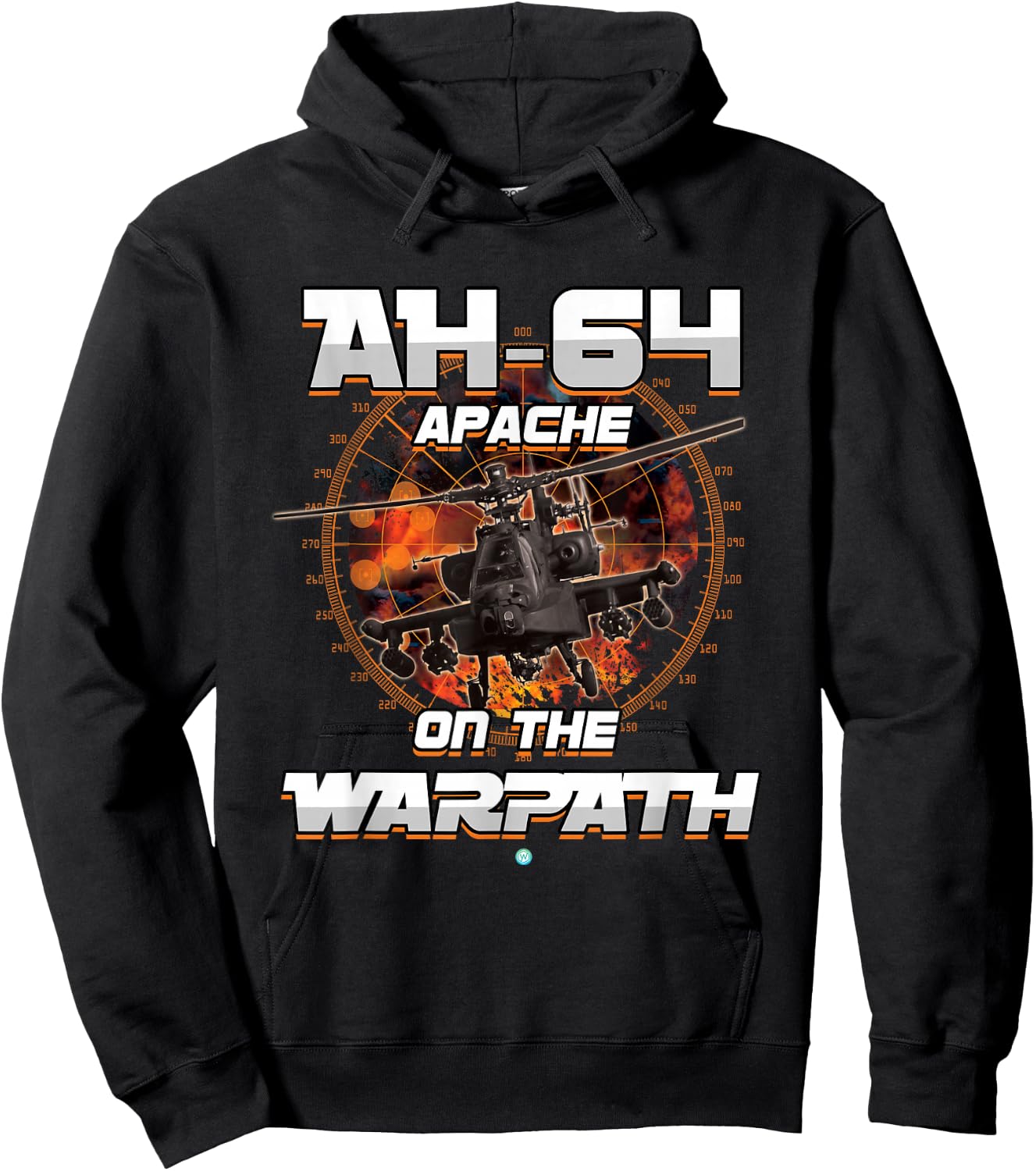 Helicopter AH-64 Apache Gift Veterans Hoodie - Hoodie | Black