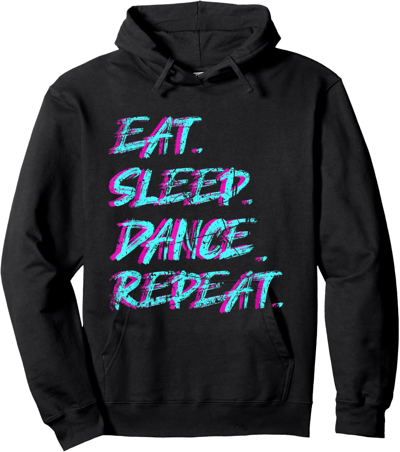 Techno Music Eat Sleep Dance Repeat Hoodie - Hoodie | Black