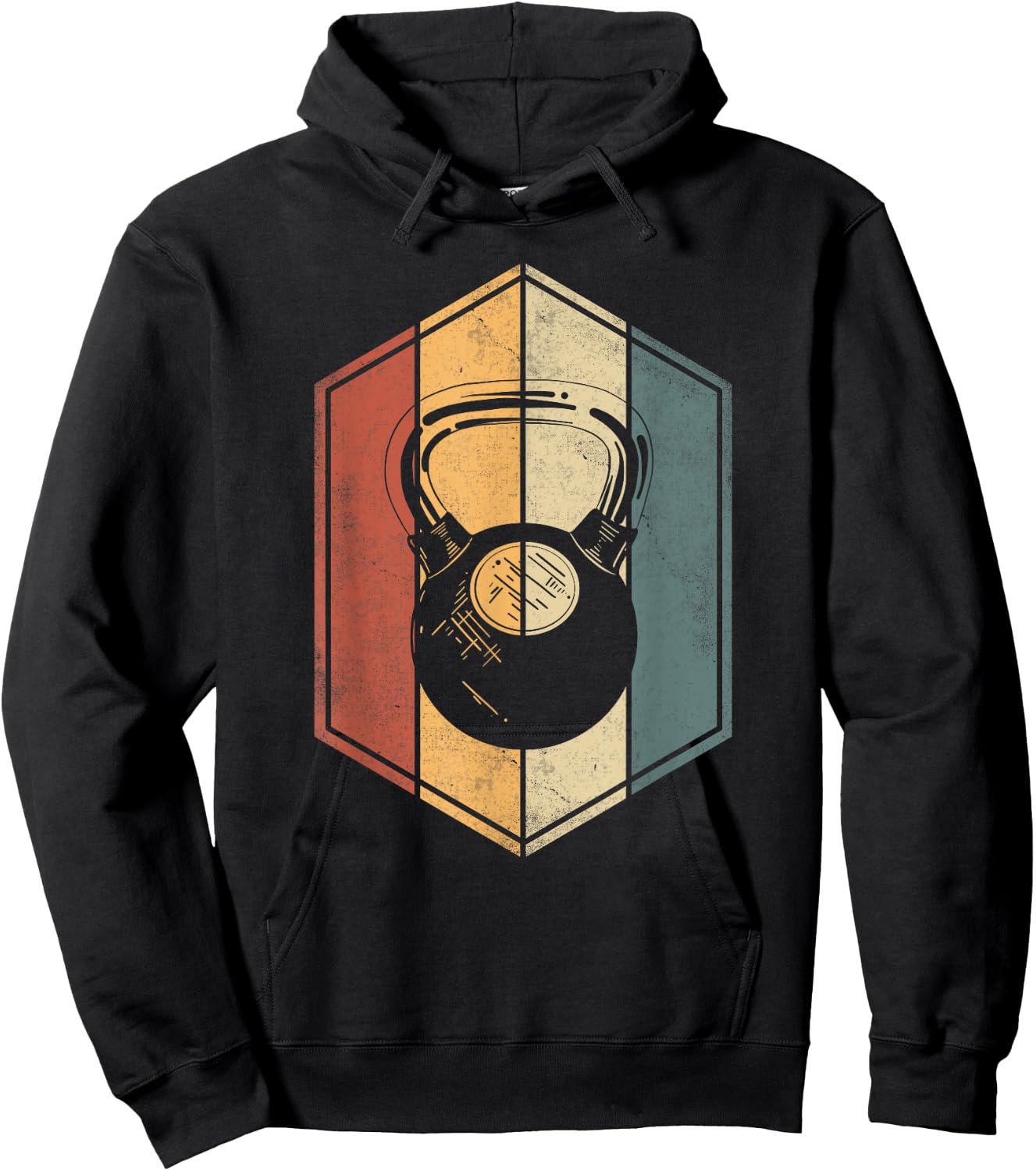 Workout Gifts Vintage Kettlebell Fitness Gym Weight Lifting Hoodie - Hoodie | Black