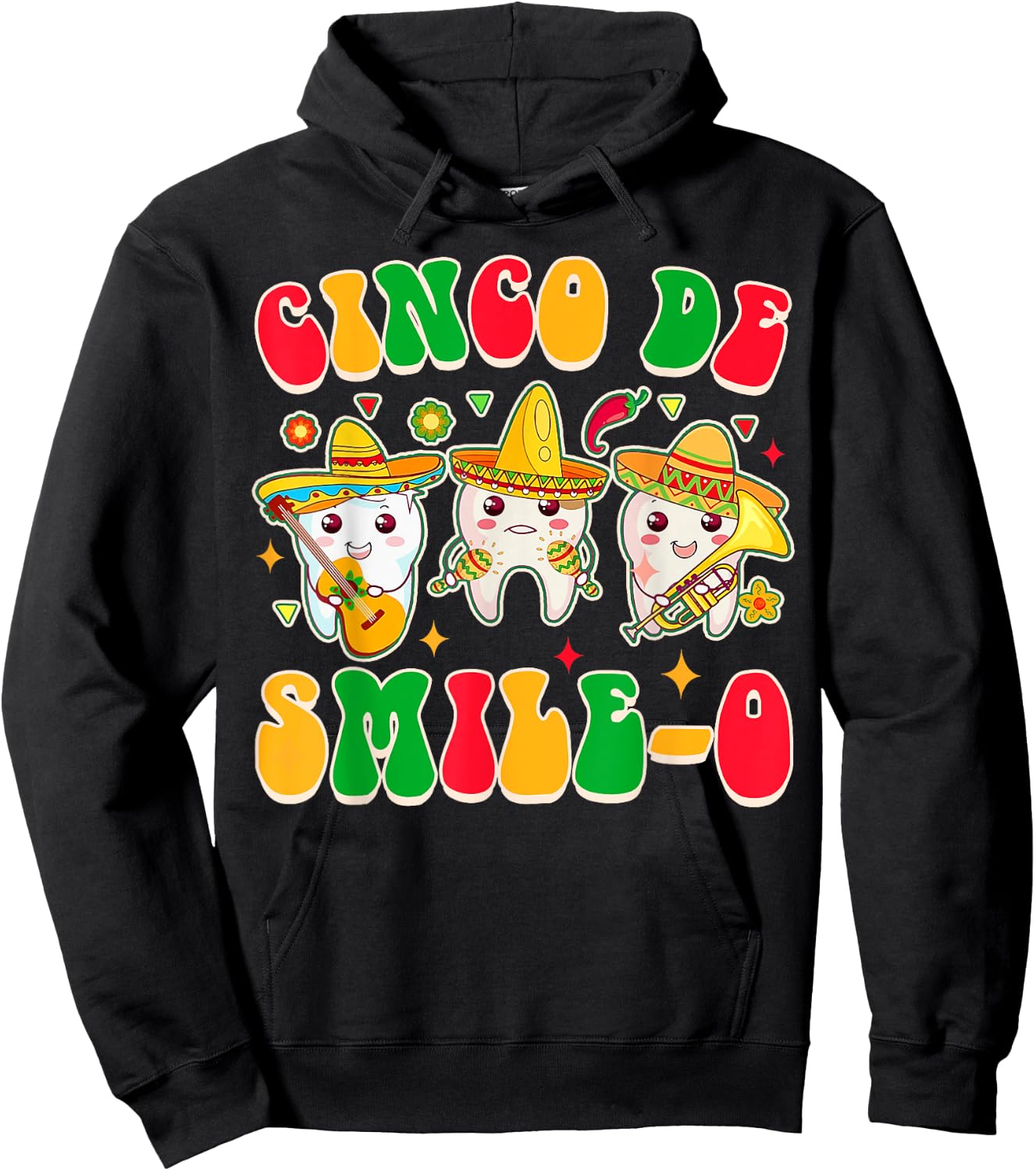Cinco De Mayo Dental Hygienist Dentist Cinco De Smile-o Hoodie - Hoodie | Black
