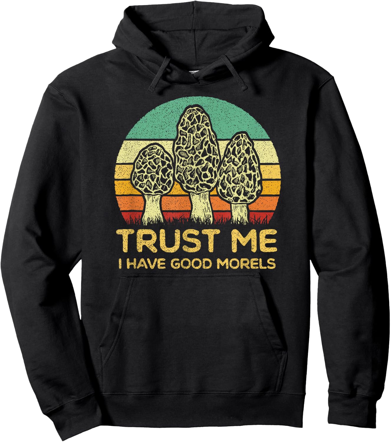 Morel Mushroom Shirt Funny Foraging Morels Hunters Hoodie - Hoodie | Black