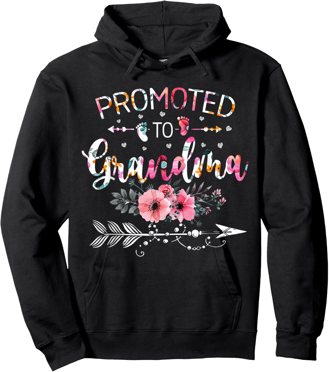 Promoted To Grandma Announcement New Grandma Mothers Day Hoodie - Hoodie | Black