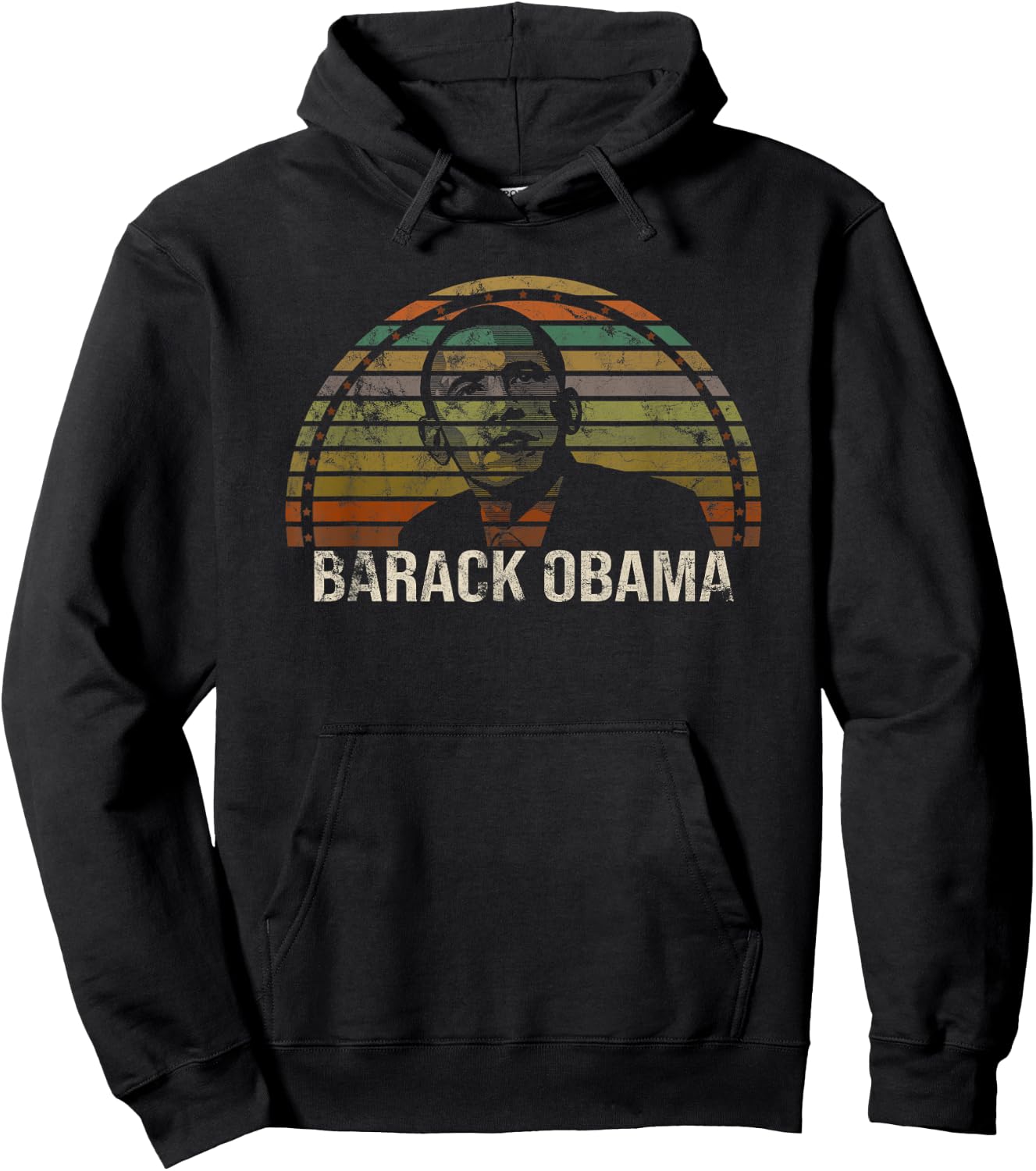 Barack Obama 44th USA President Vintage Hoodie - Hoodie | Black