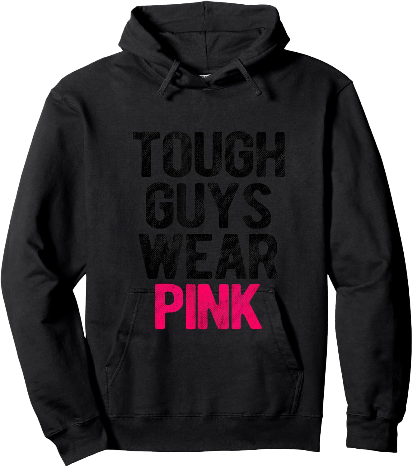 Tough Guys Wear Pink Tough Beast Cancer Awareness Men Guy Hoodie - Hoodie | Black