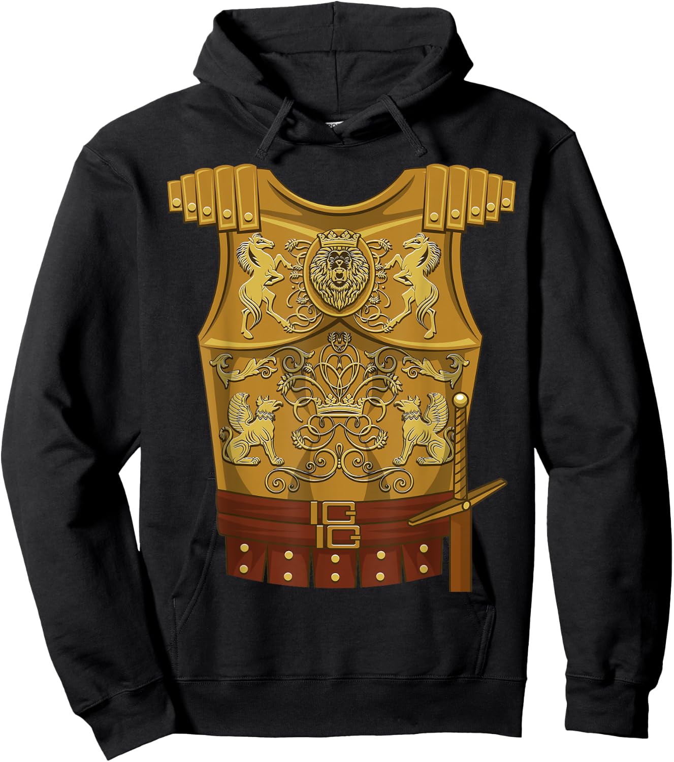 Cool Gladiator Halloween Combat Costume Shirt Fighter Gift Hoodie - Hoodie | Black