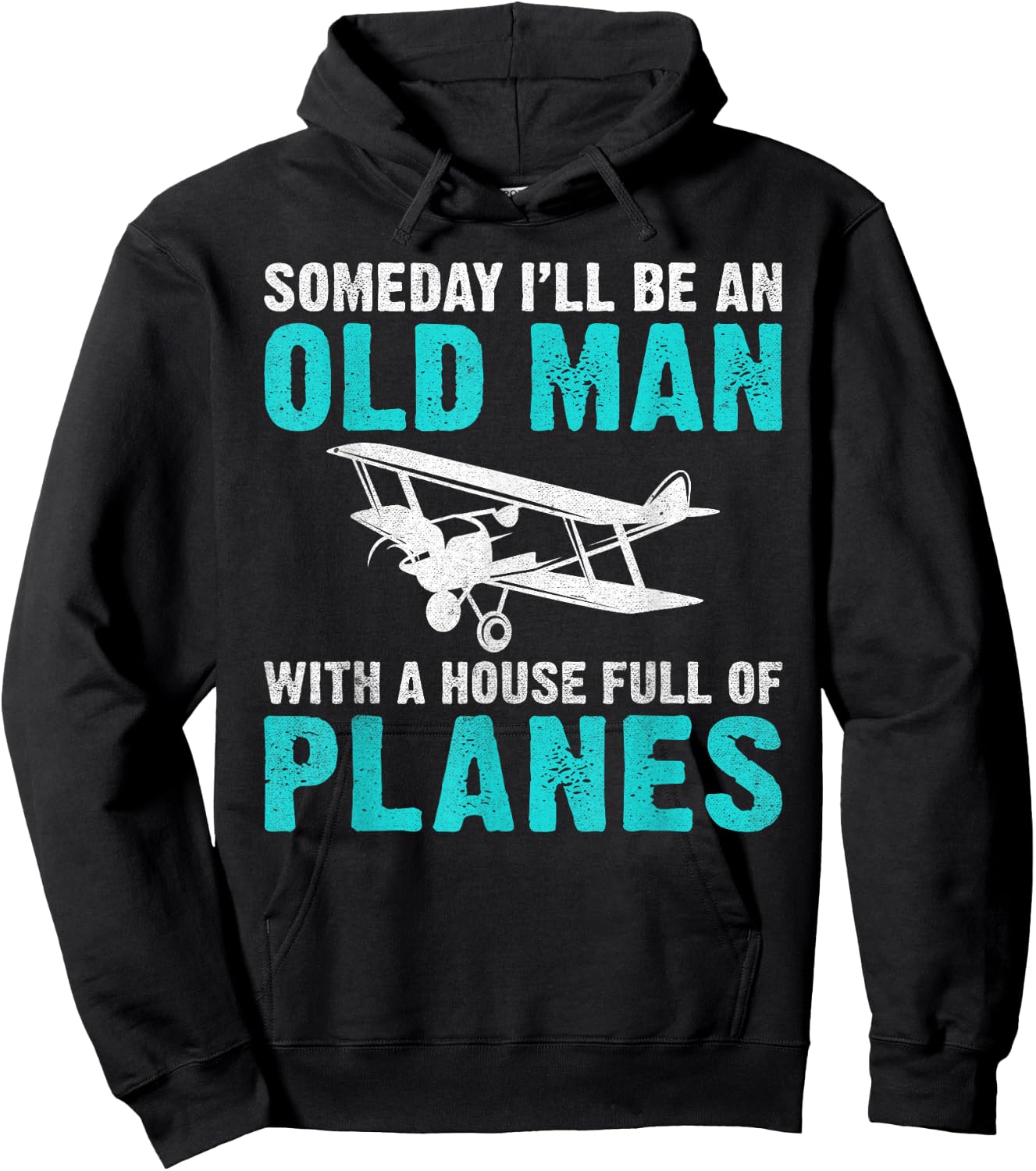 Someday i will be an old Man with a House full of Planes Hoodie - Hoodie | Black