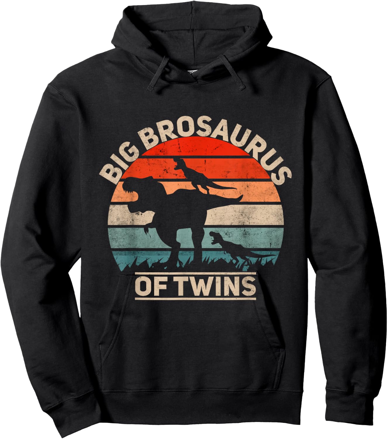 Big Brother of Twins Pregnancy Announcement Hoodie - Hoodie | Black