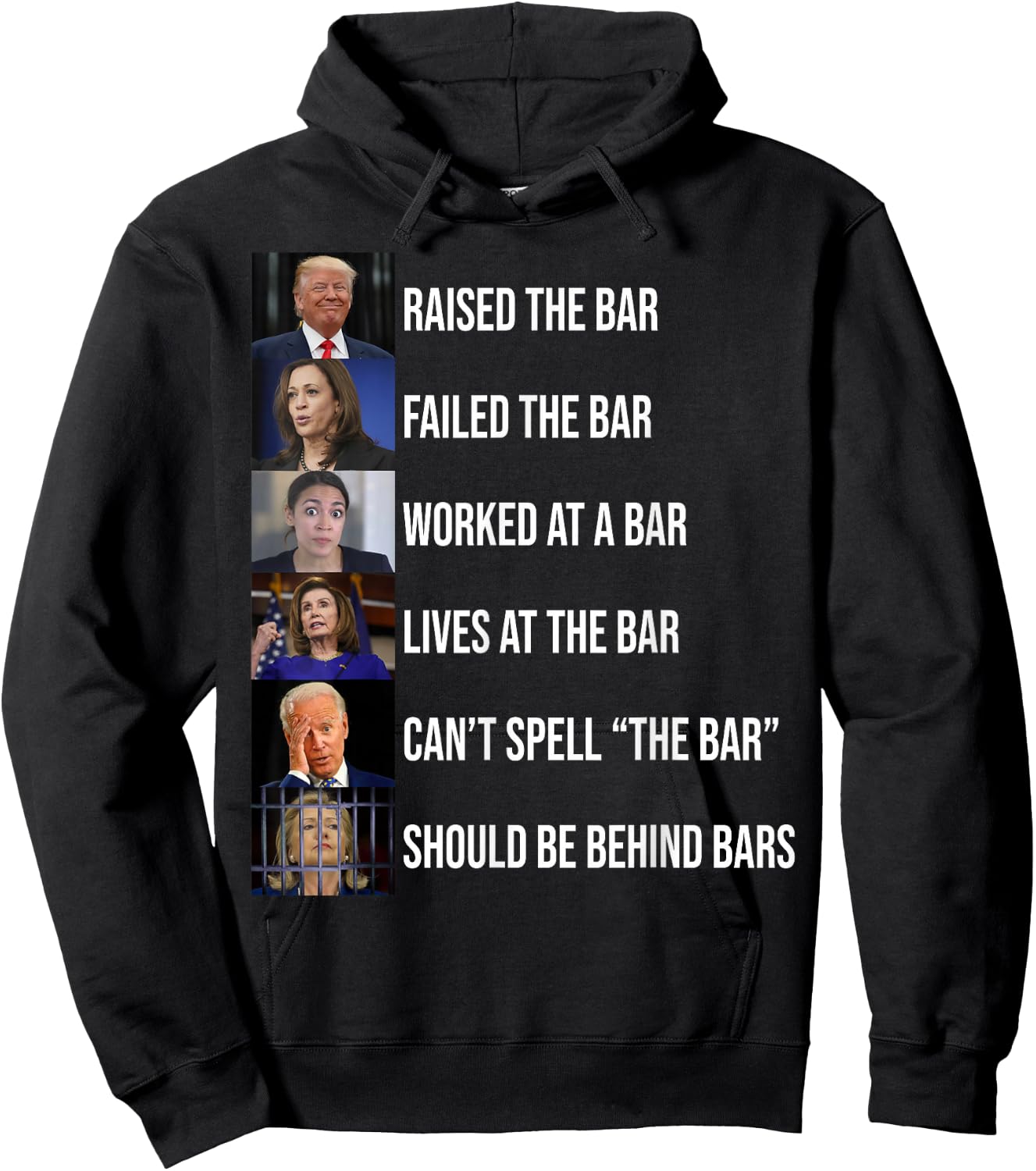 Trump Raised The Bar Failed The Bar Hoodie - Hoodie | Black