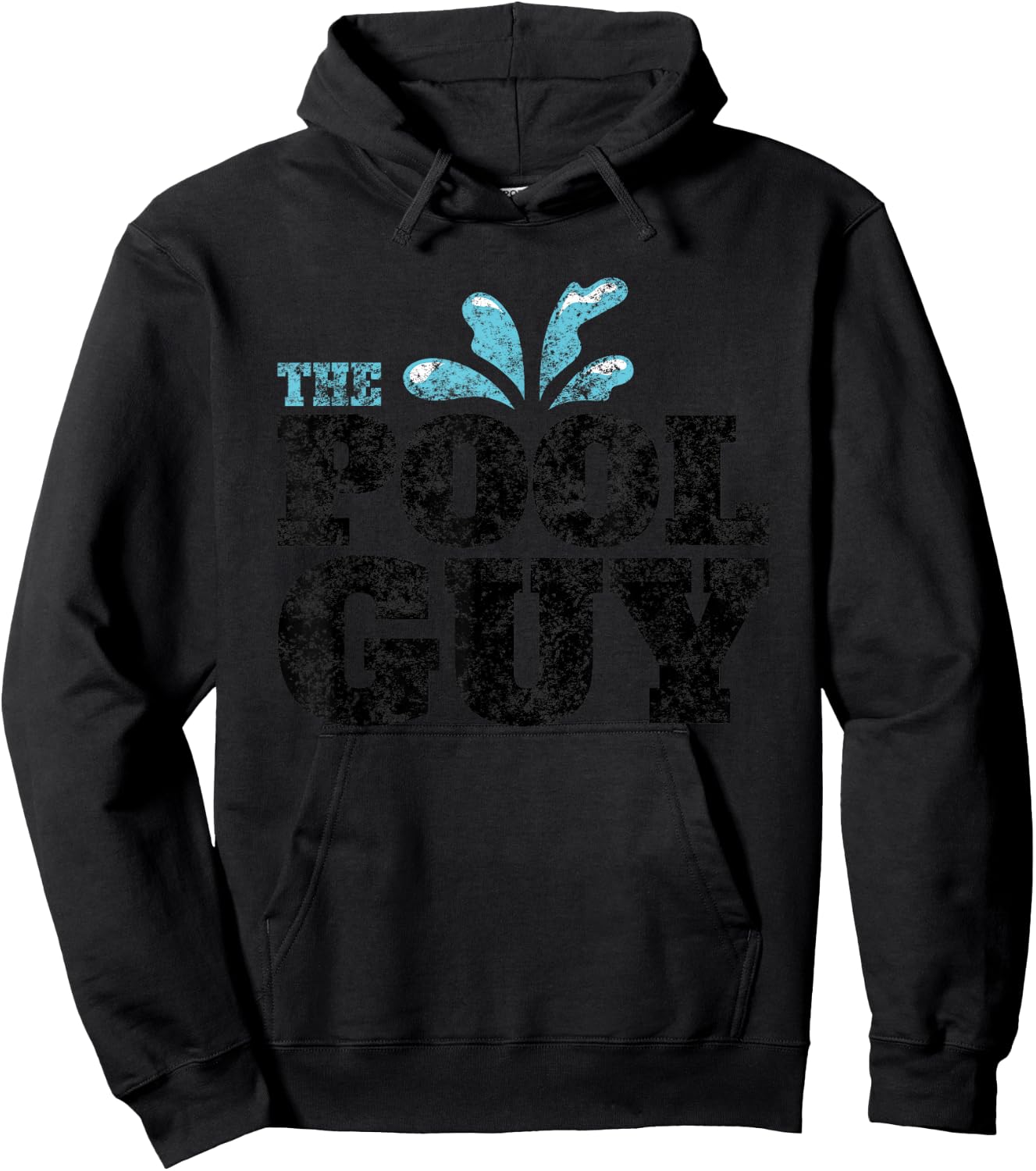 Vintage The Pool Guy Funny Swimming Hoodie - Hoodie | Black