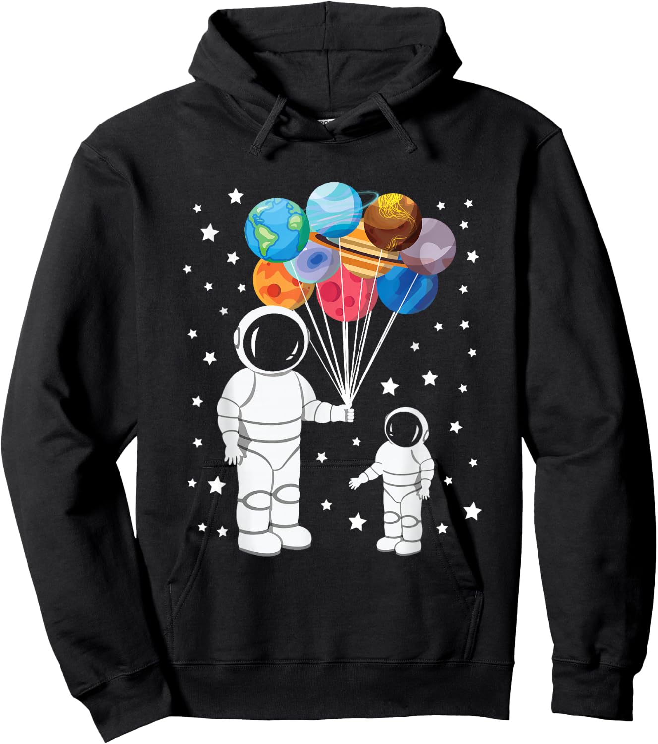Astronaut Spaceman Funny Space Dwarf Solar System Astronomy Hoodie - Hoodie | Black