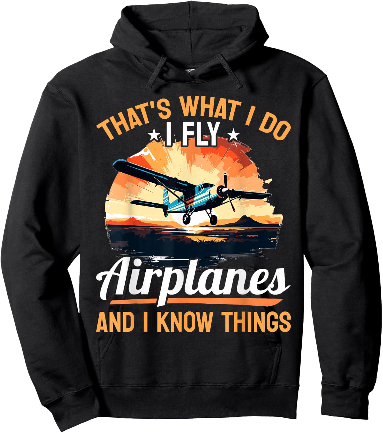 Airplane Aircraft Pilot - That's what I do I fly Airplanes Hoodie - Hoodie | Black