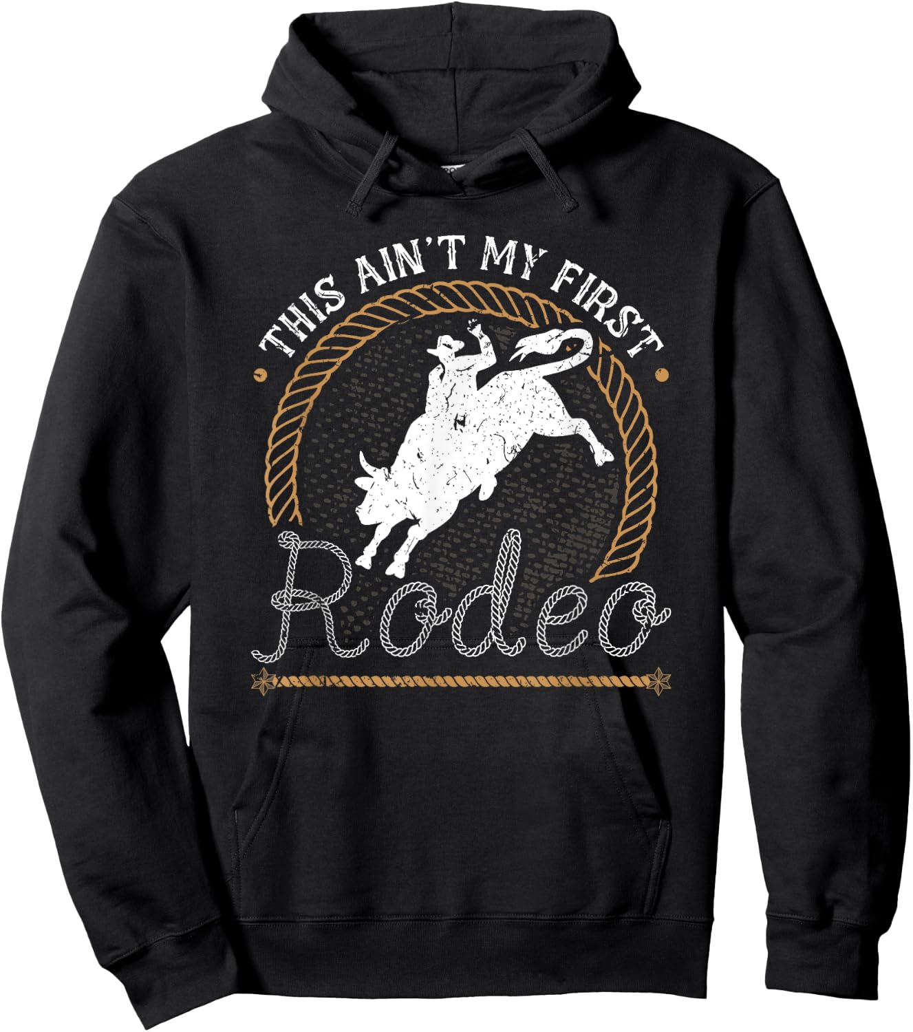 Bull Riding This Aint My First Rodeo Jaripeo Bull Rider Hoodie - Hoodie | Black