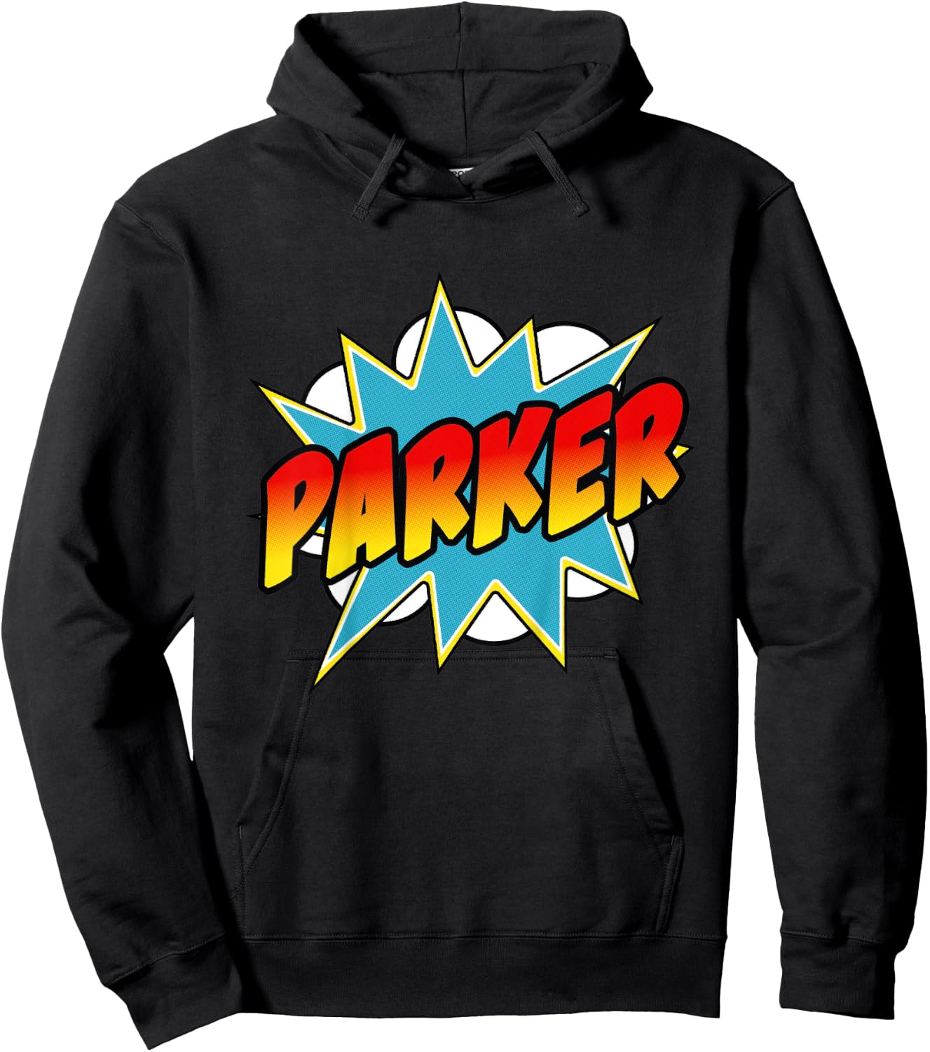 Kids Boys Parker Name Comic Book Superhero Hoodie - Hoodie | Black