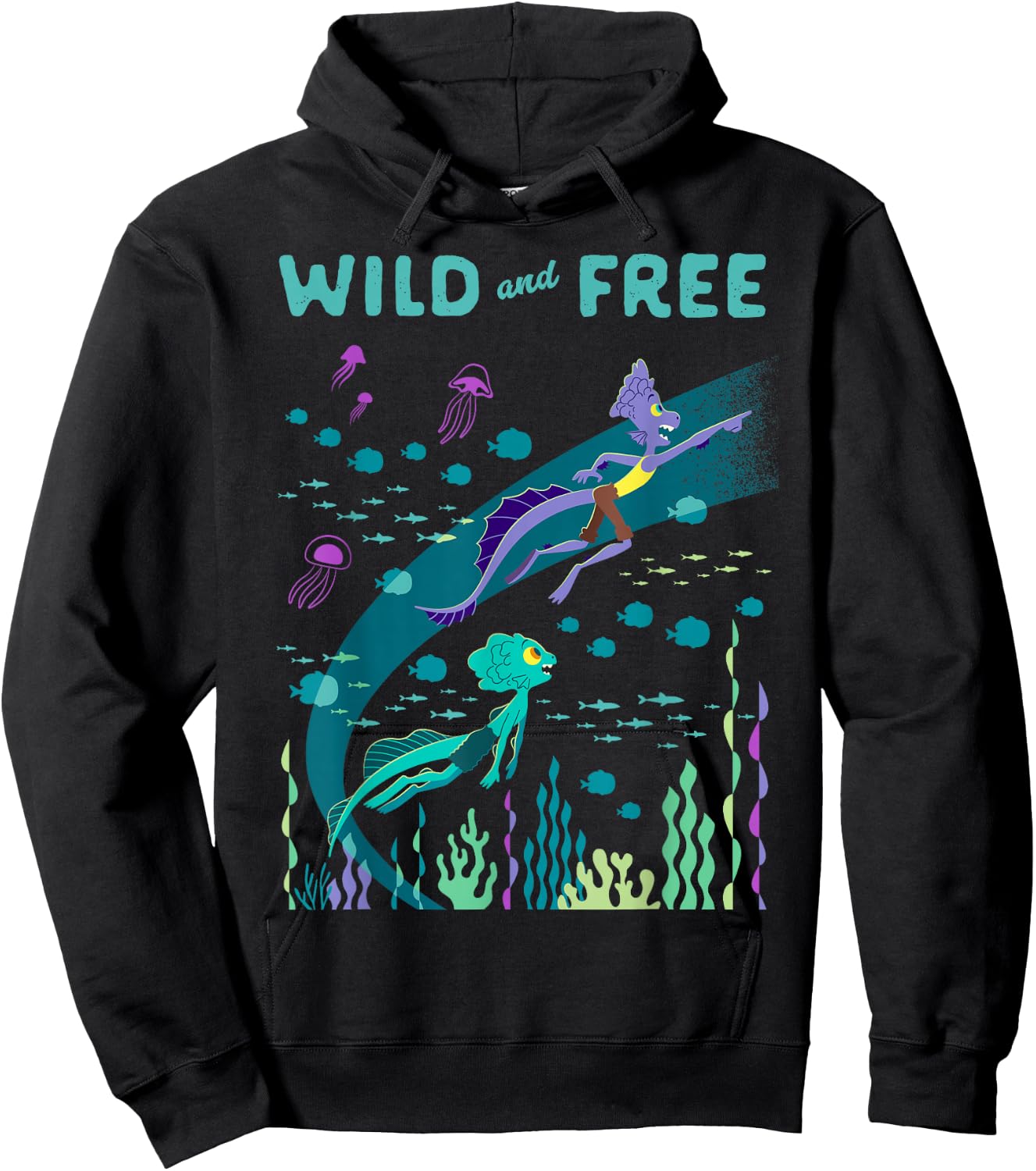 Disney and Pixar's Luca and Alberto Wild and Free Hoodie - Hoodie | Black