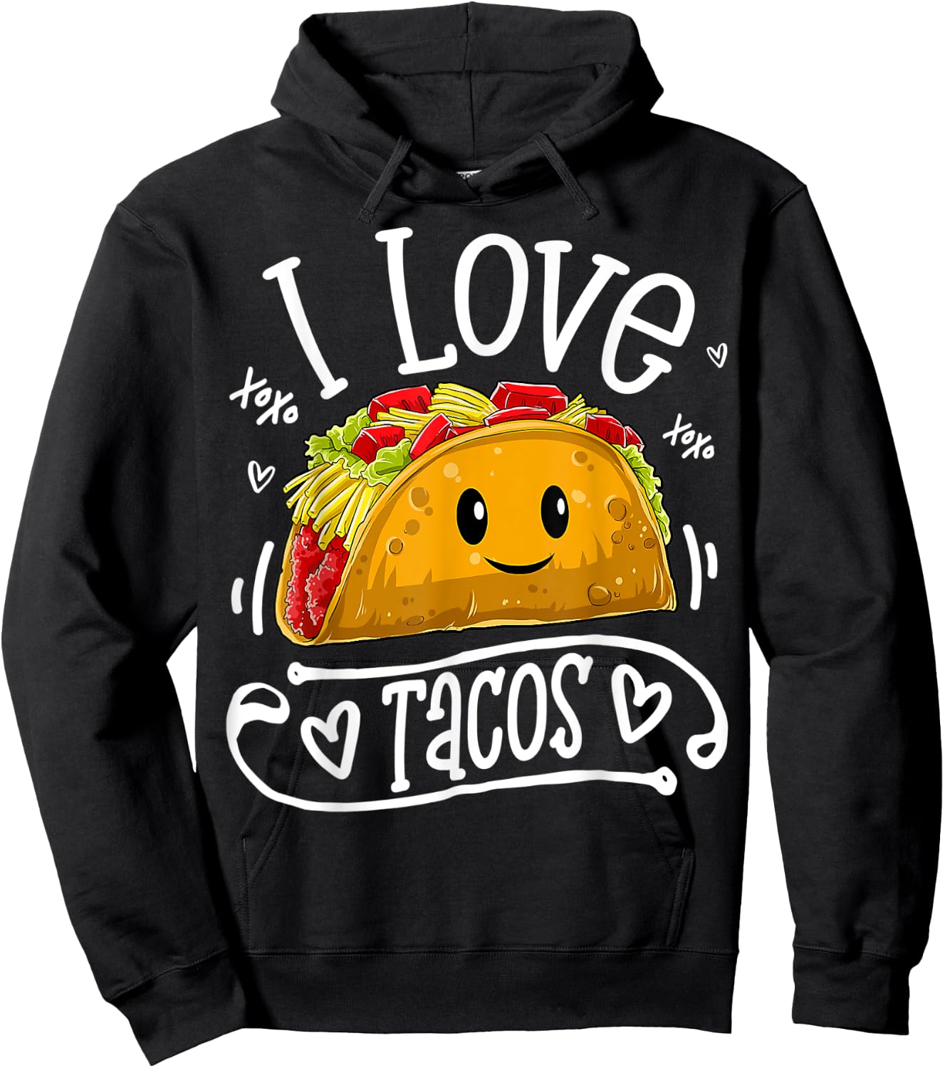 I Love Tacos T shirt Women Men Kids Boys Taco Cinco De Mayo Hoodie - Hoodie | Black