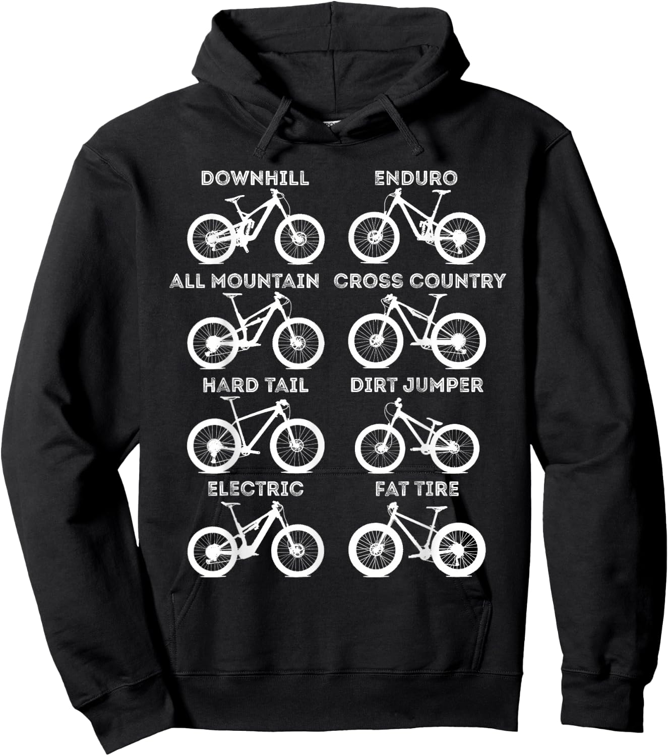 MTB Mountain Bike Biking Enthusiast Biker Bicycling Clothing Hoodie - Hoodie | Black
