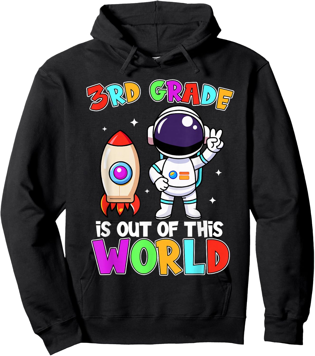3rd Grade Is Out Of This World Outfit, Astronaut Teacher Hoodie - Hoodie | Black