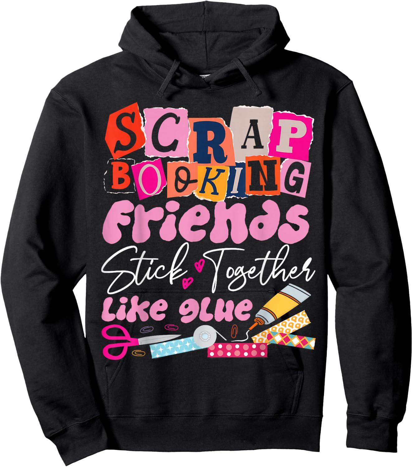 Scrapbooking Friends Buddies Besties Scrapbooking Friends Hoodie - Hoodie | Black