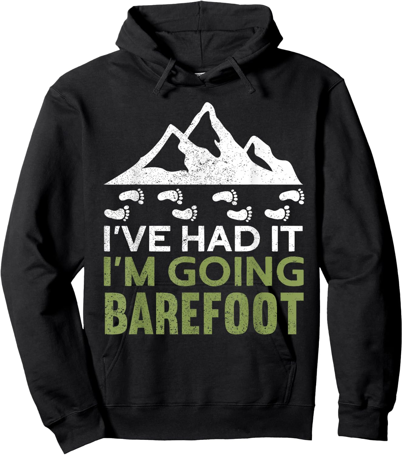I'm Going Barefoot | Natur Earth Barefoot Funny Barefoot Hoodie - Hoodie | Black