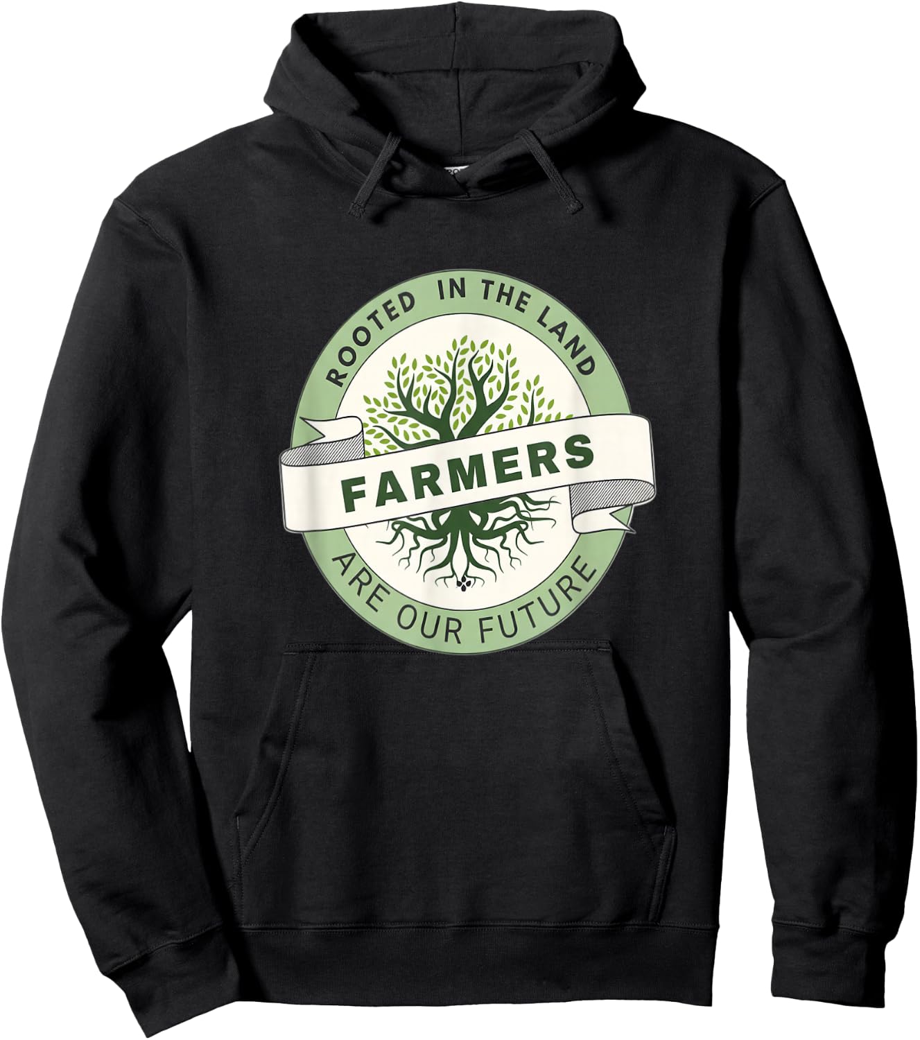 Rooted in The Land Farmers are Our Future Hoodie - Hoodie | Black