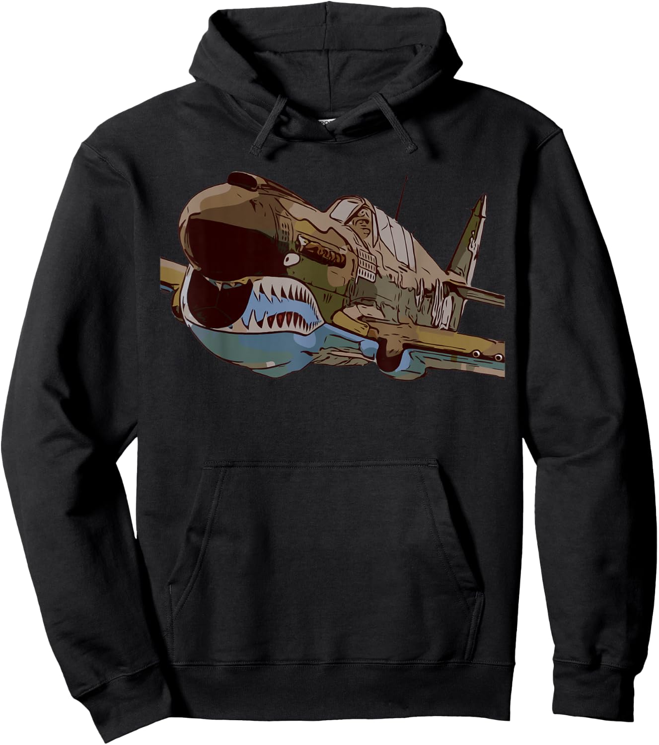 P-40 Warhawk Fighter Aircraft WW2 Plane Spotting Spotter Hoodie - Hoodie | Black