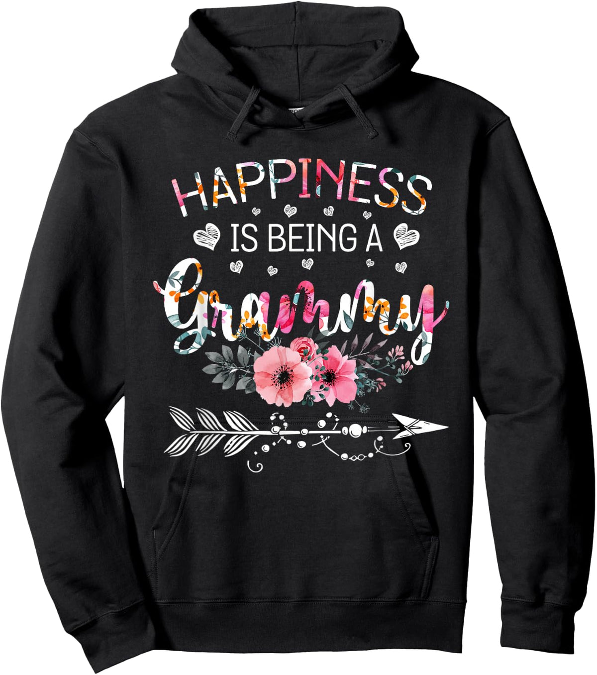 Happiness is being a Grammy Announcement Mothers Day Hoodie - Hoodie | Black