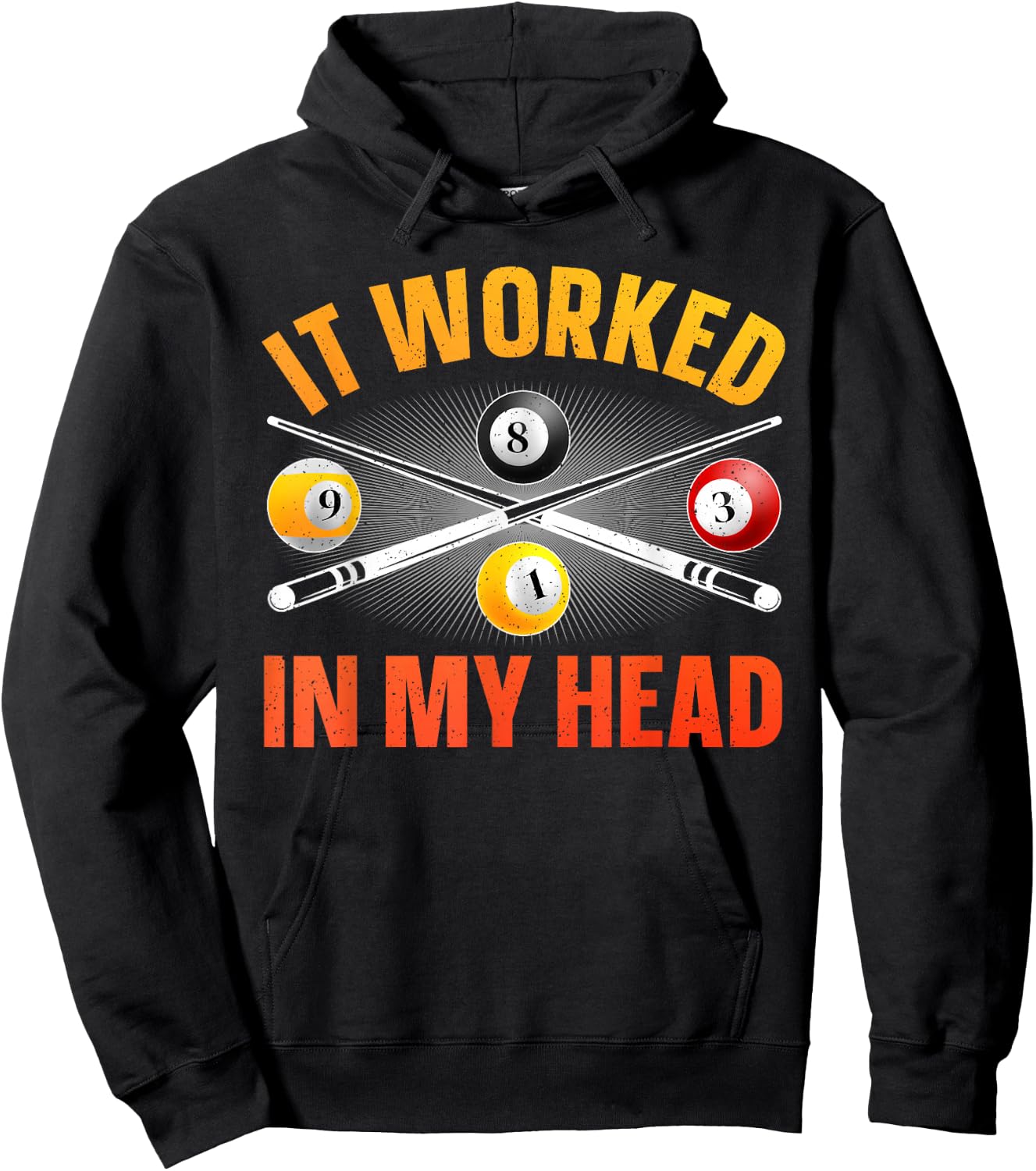 Funny Pool Design Women Billiards Lover Pool Player Hoodie - Hoodie | Black