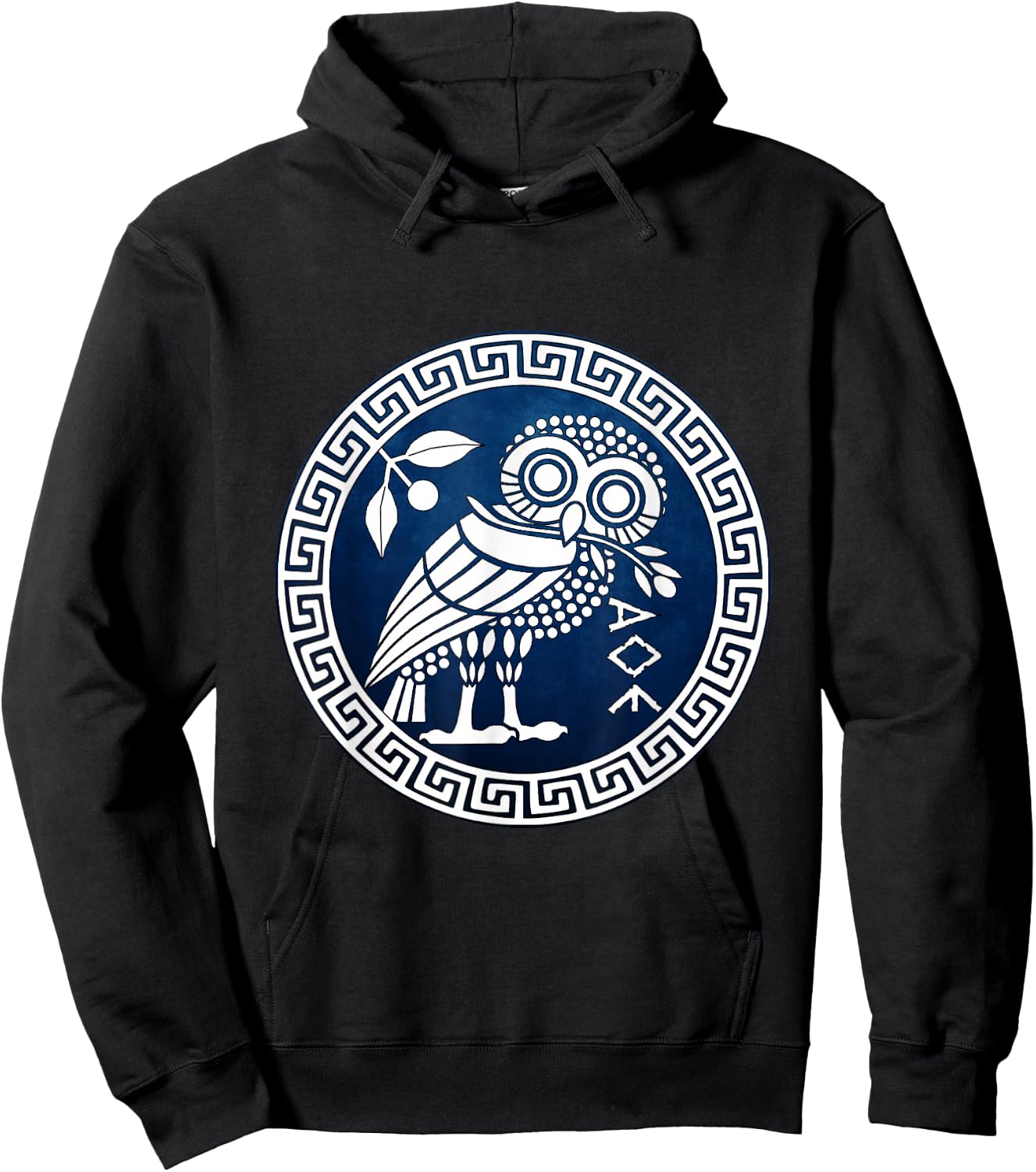 Athens Ancient Athenian Owl Symbol Hoodie - Hoodie | Black