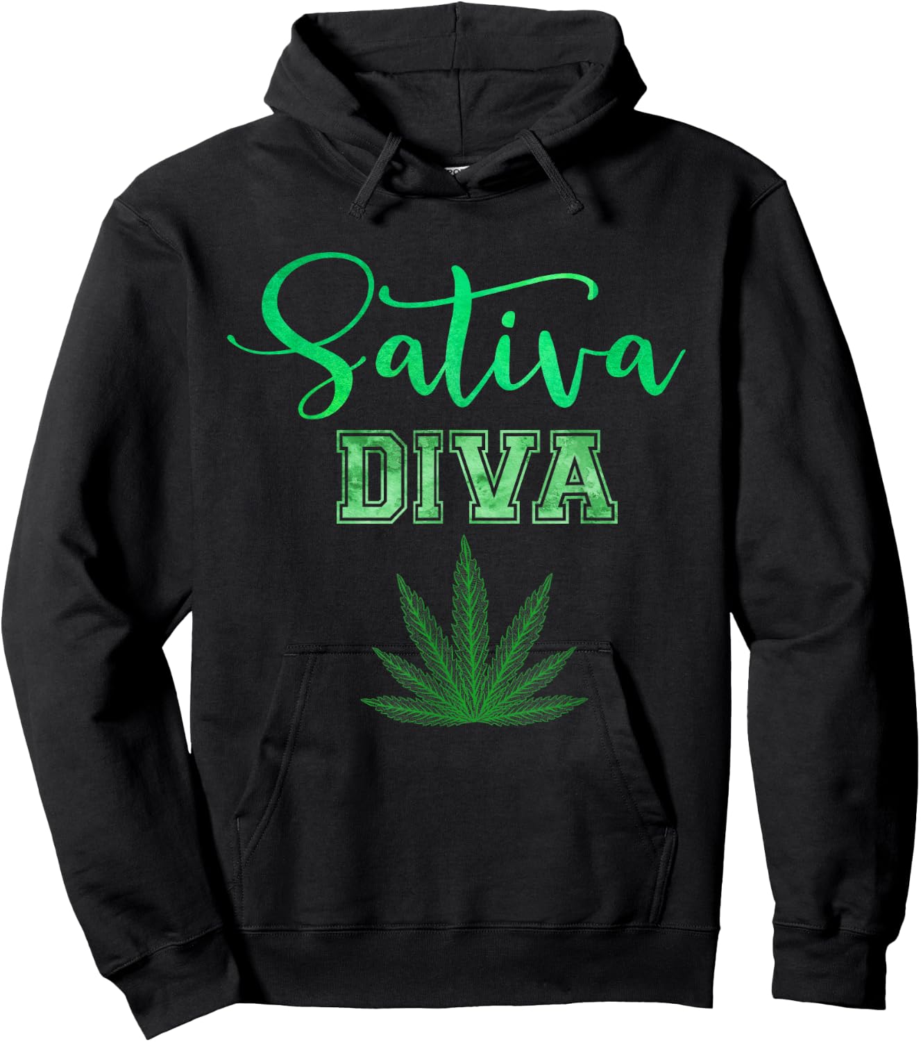Sativa Diva Funny Shirt Hoodie - Hoodie | Black