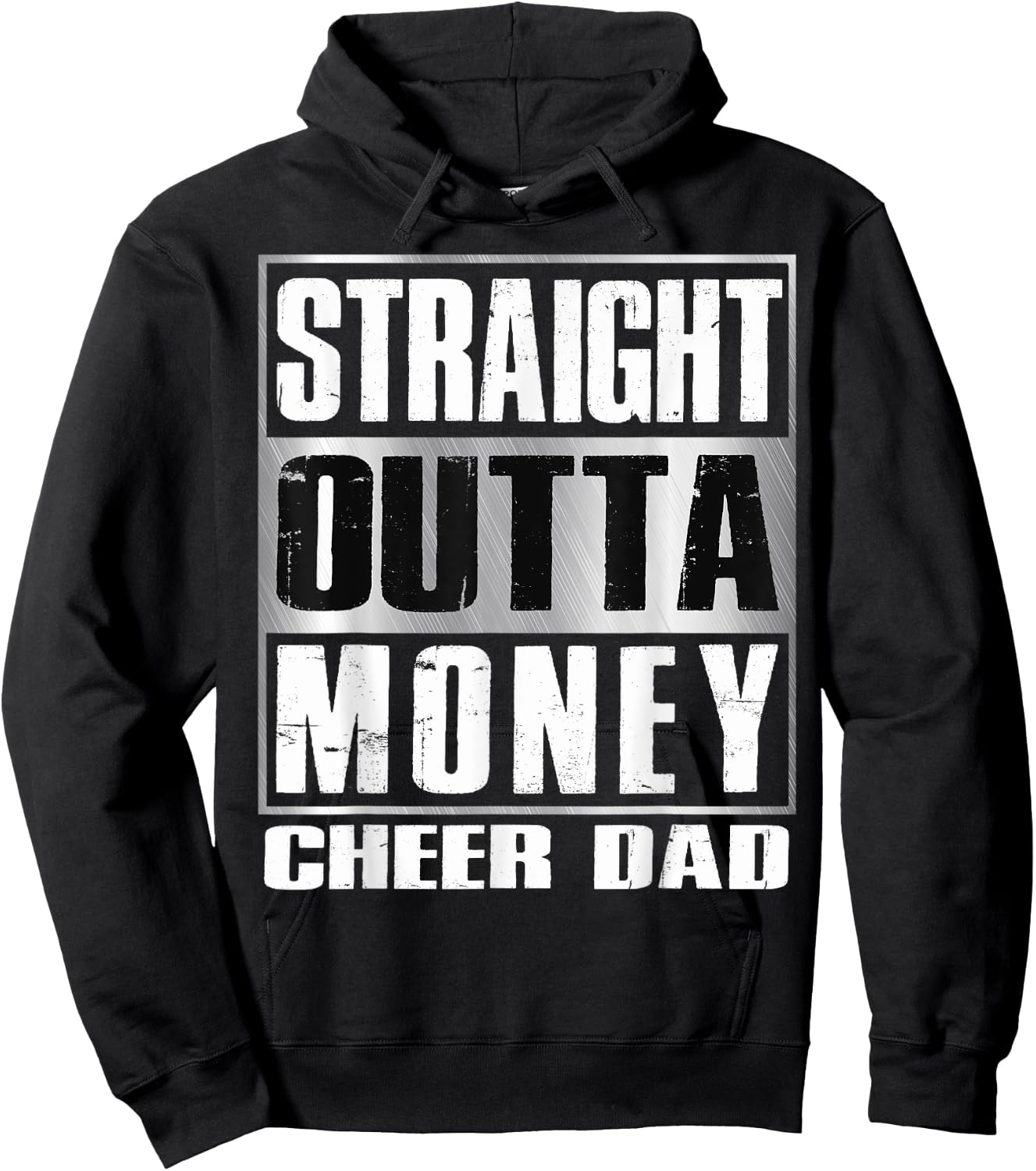 Cheer Dad Straight Outta Money Shirt Gift Dance Cheerleader Hoodie - Hoodie | Black