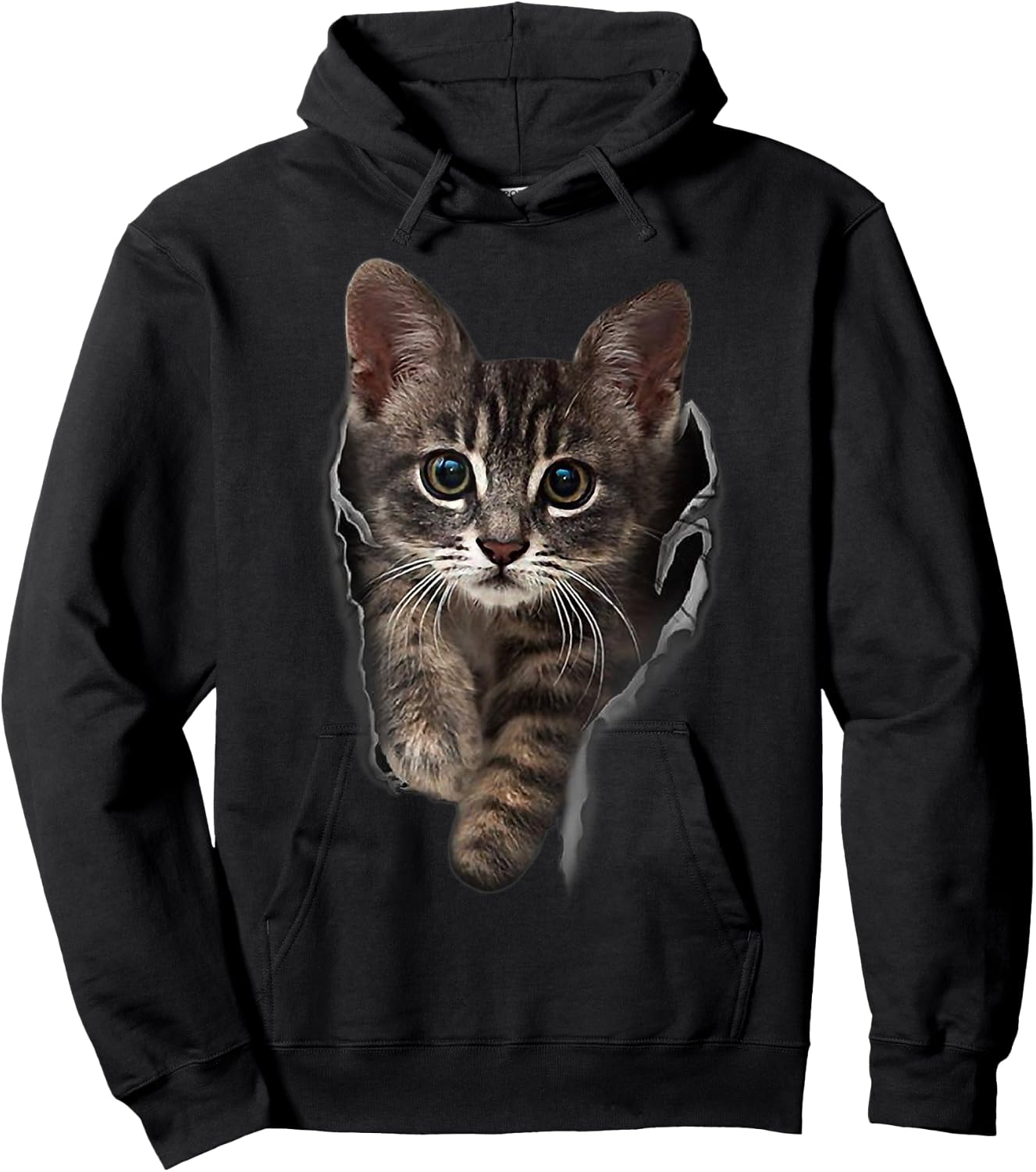 Brown Kitten Staring Cute Cats Shirt Gifts Hoodie - Hoodie | Black