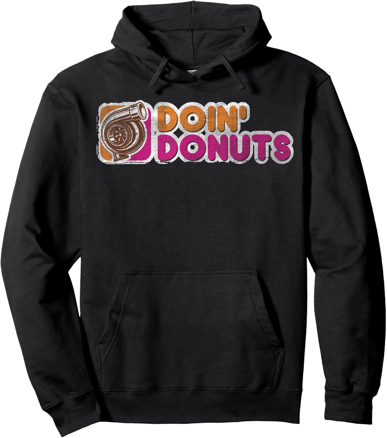 Vintage Doin' Donuts Drift Racing T Shirt - Car Guy Shirt Hoodie - Hoodie | Black